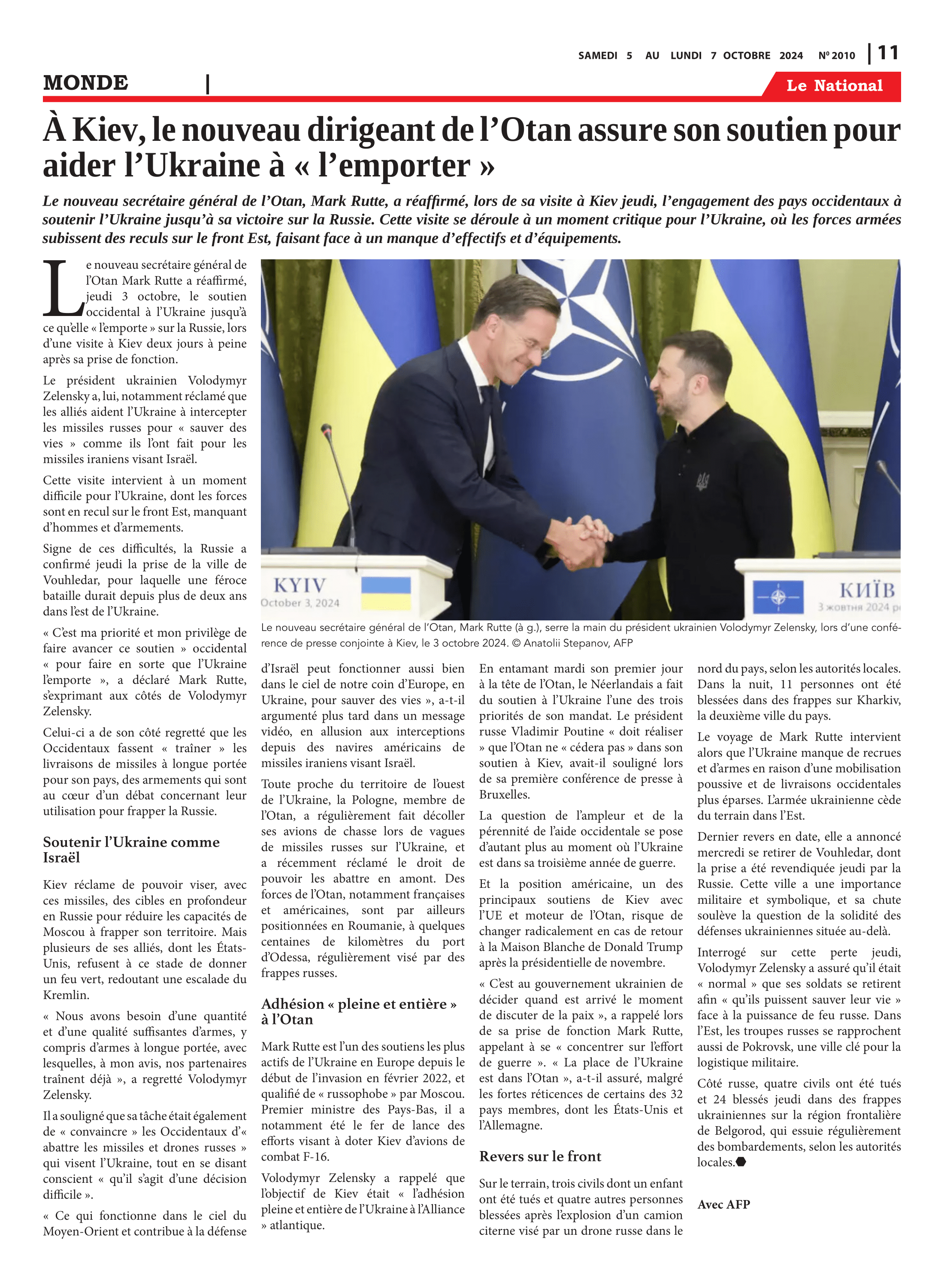 Page 10 de l'édition 2010