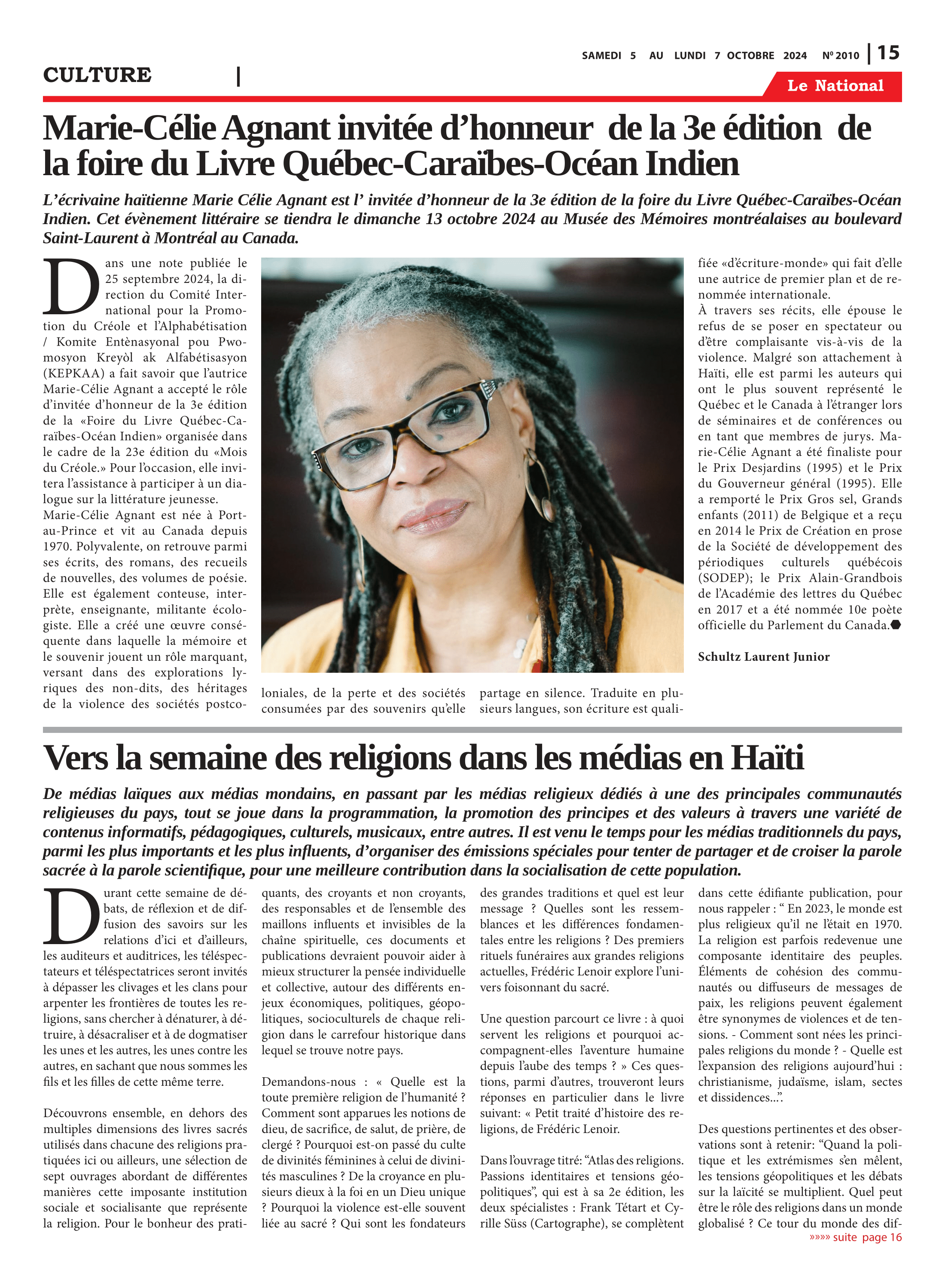 Page 15 de l'édition 2010
