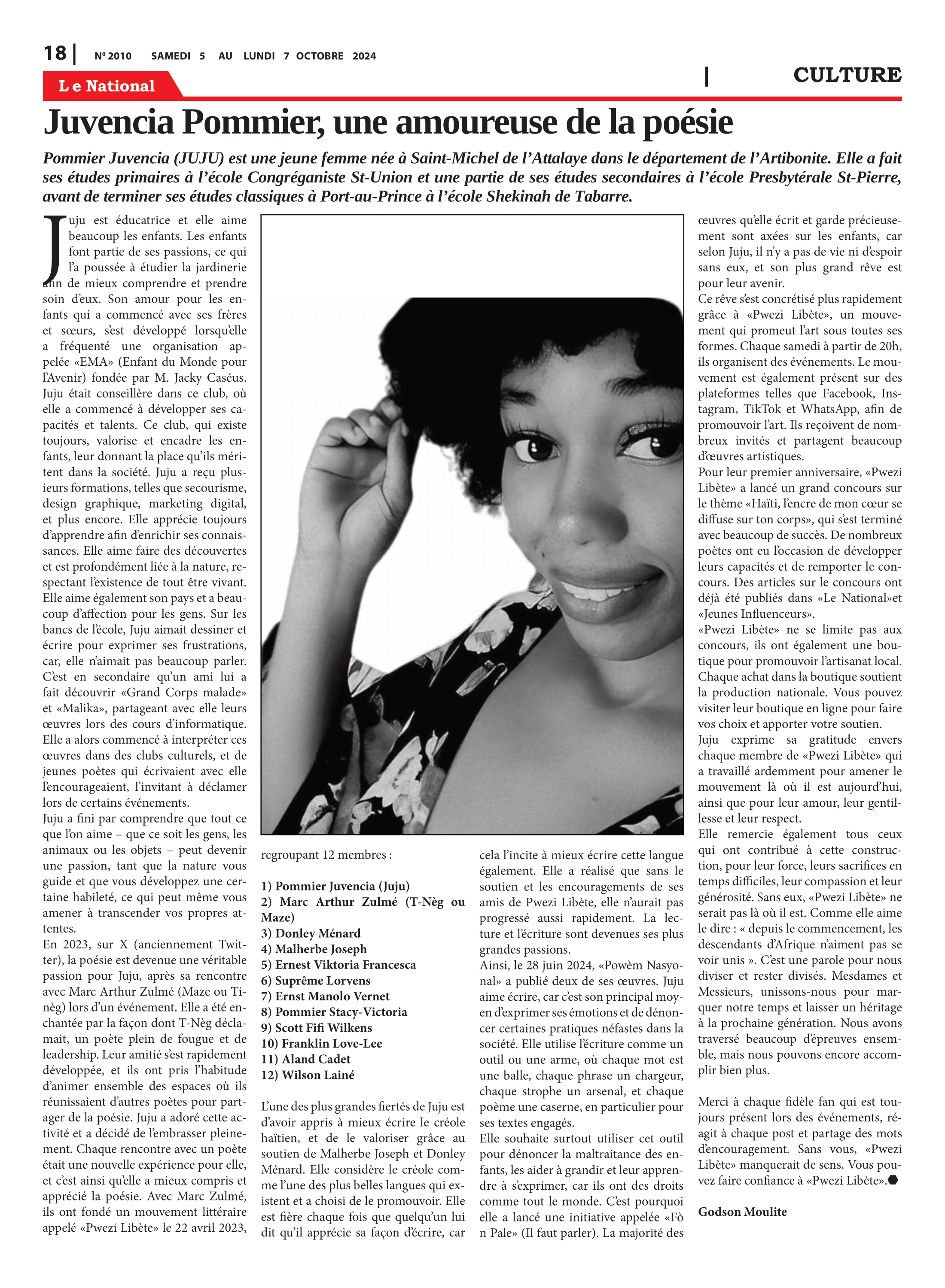 Page 18 de l'édition 2010
