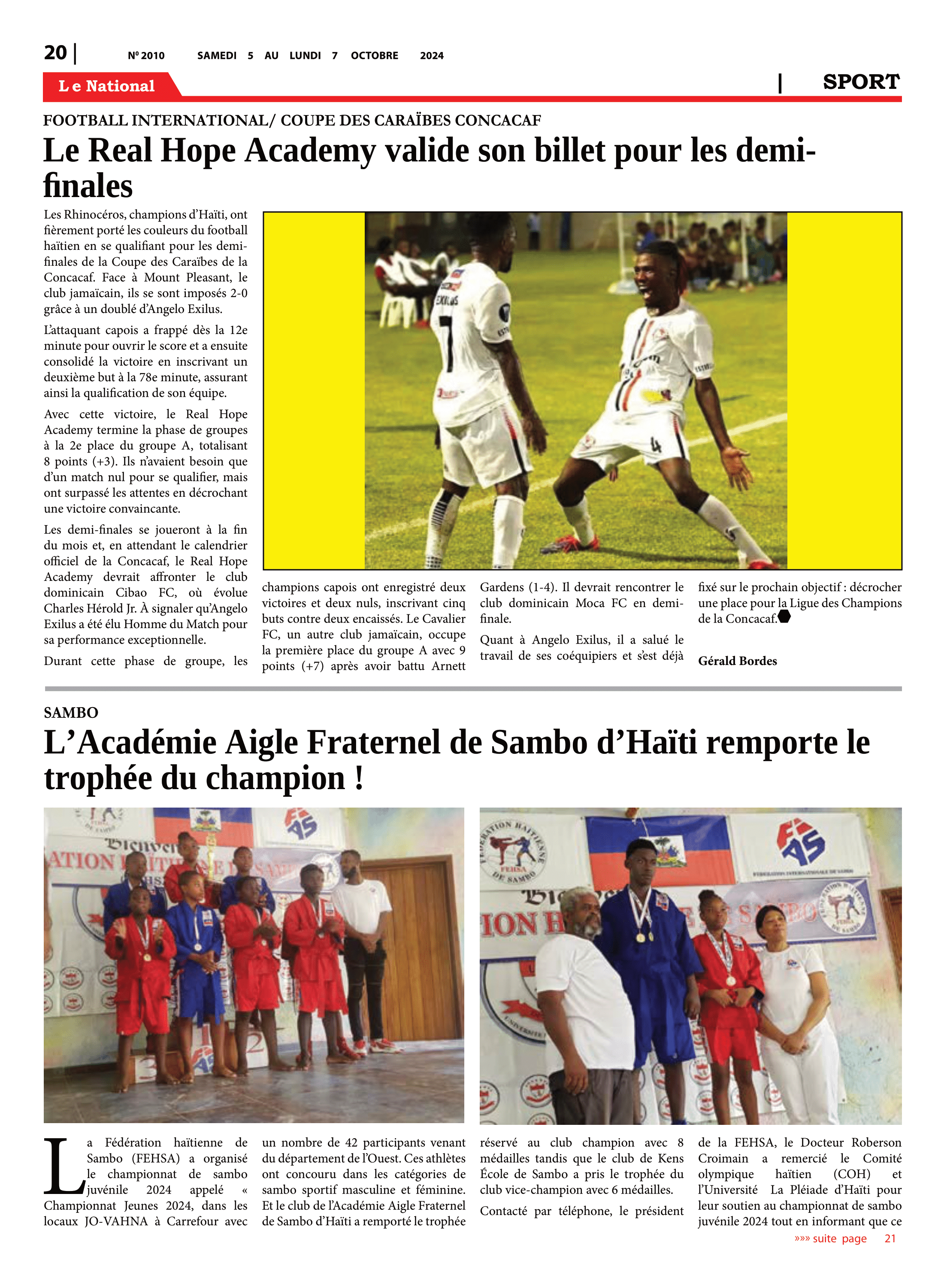 Page 20 de l'édition 2010
