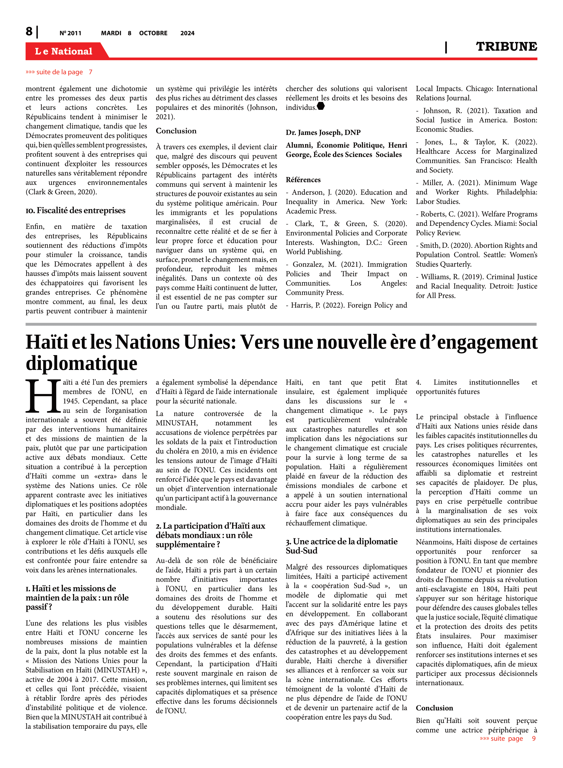 Page 8 de l'édition 2011