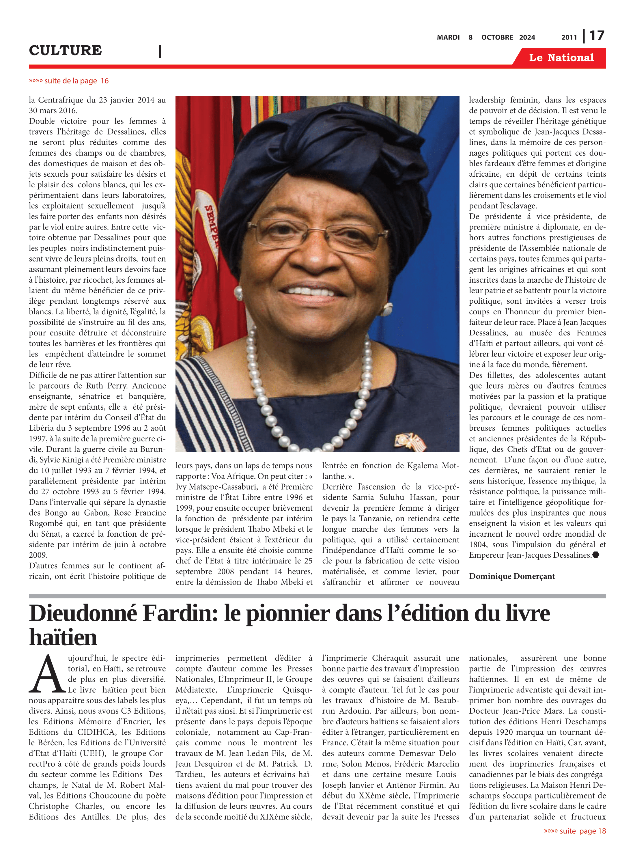 Page 16 de l'édition 2011
