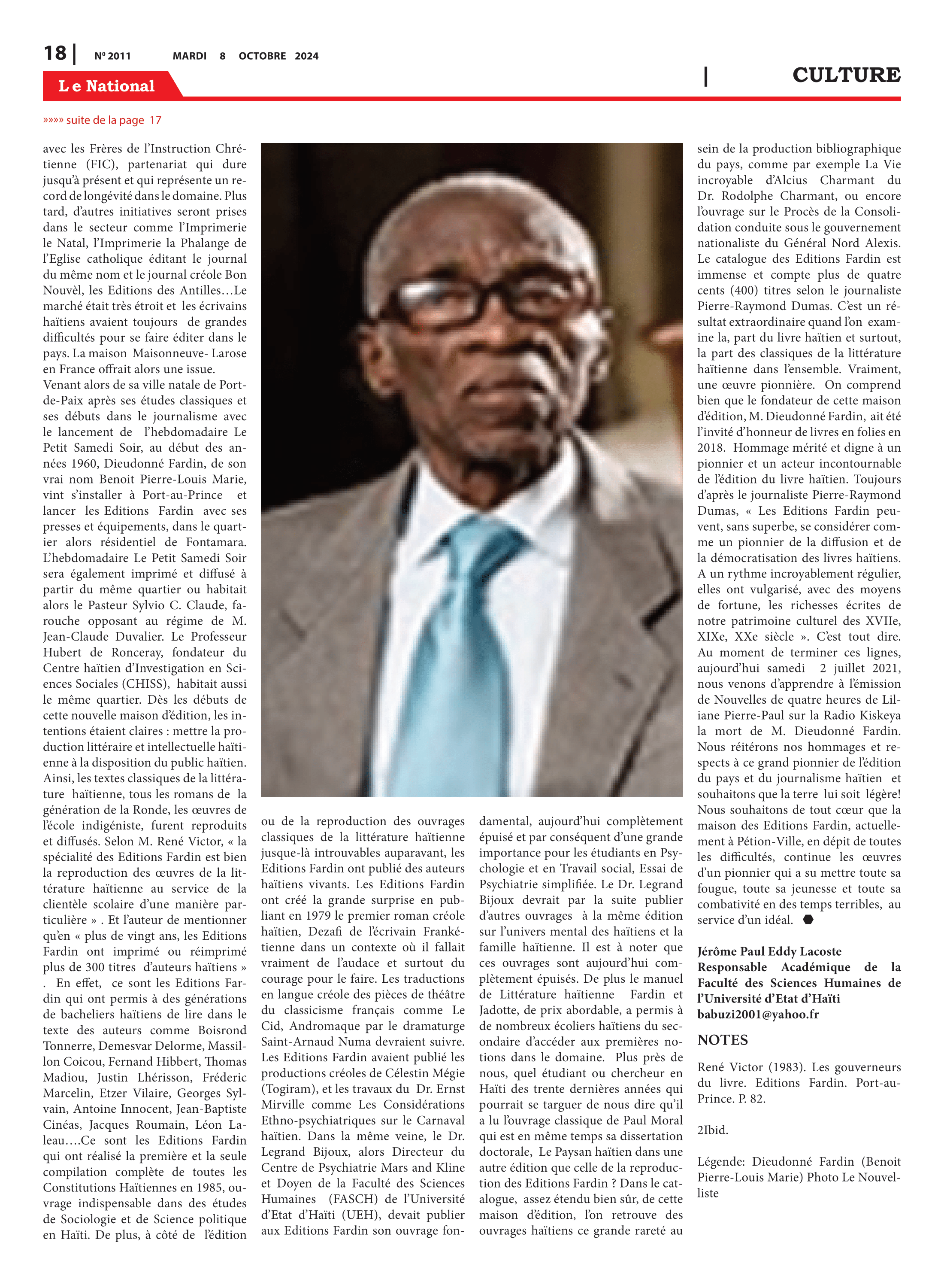 Page 17 de l'édition 2011