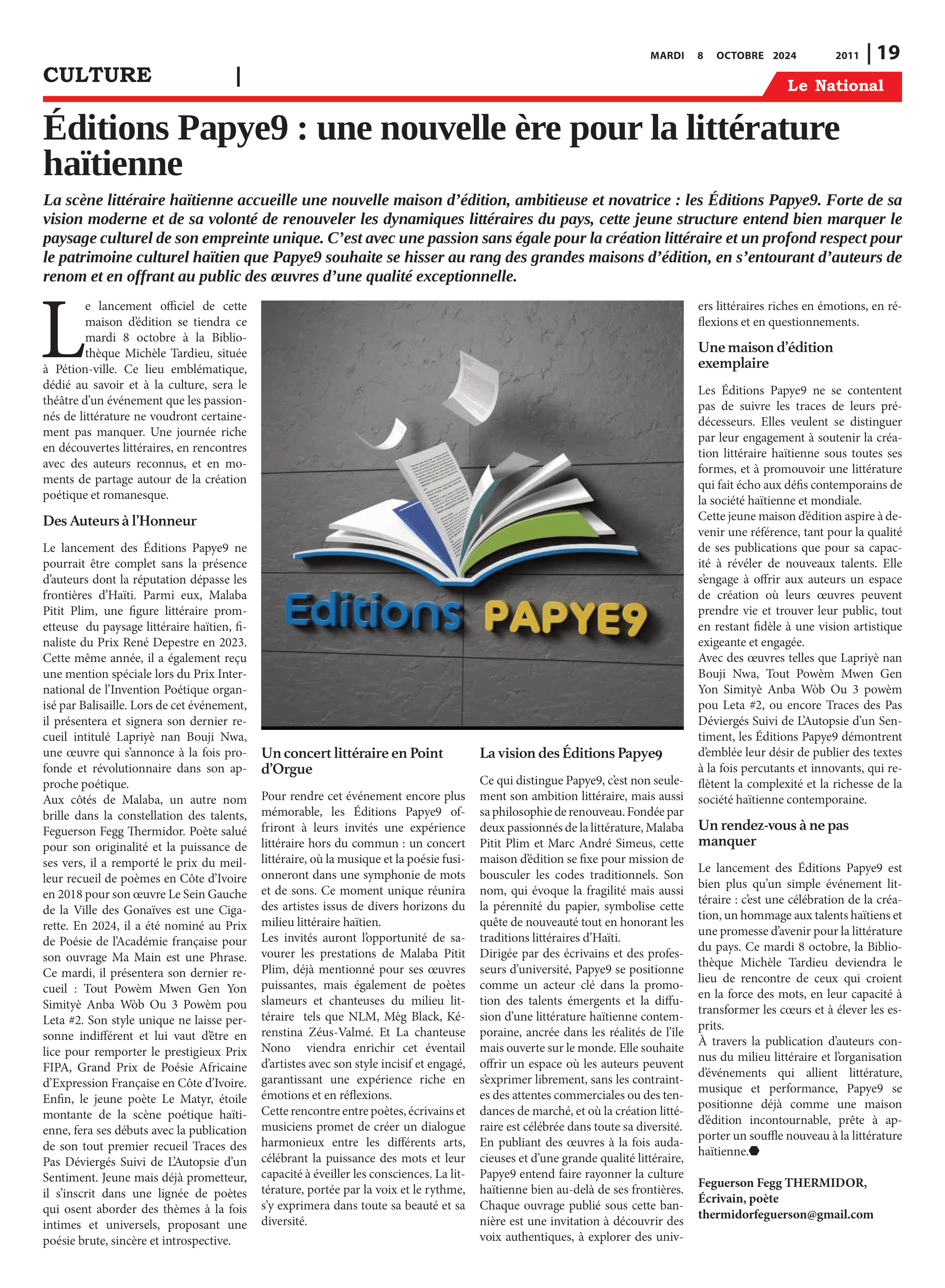 Page 18 de l'édition 2011