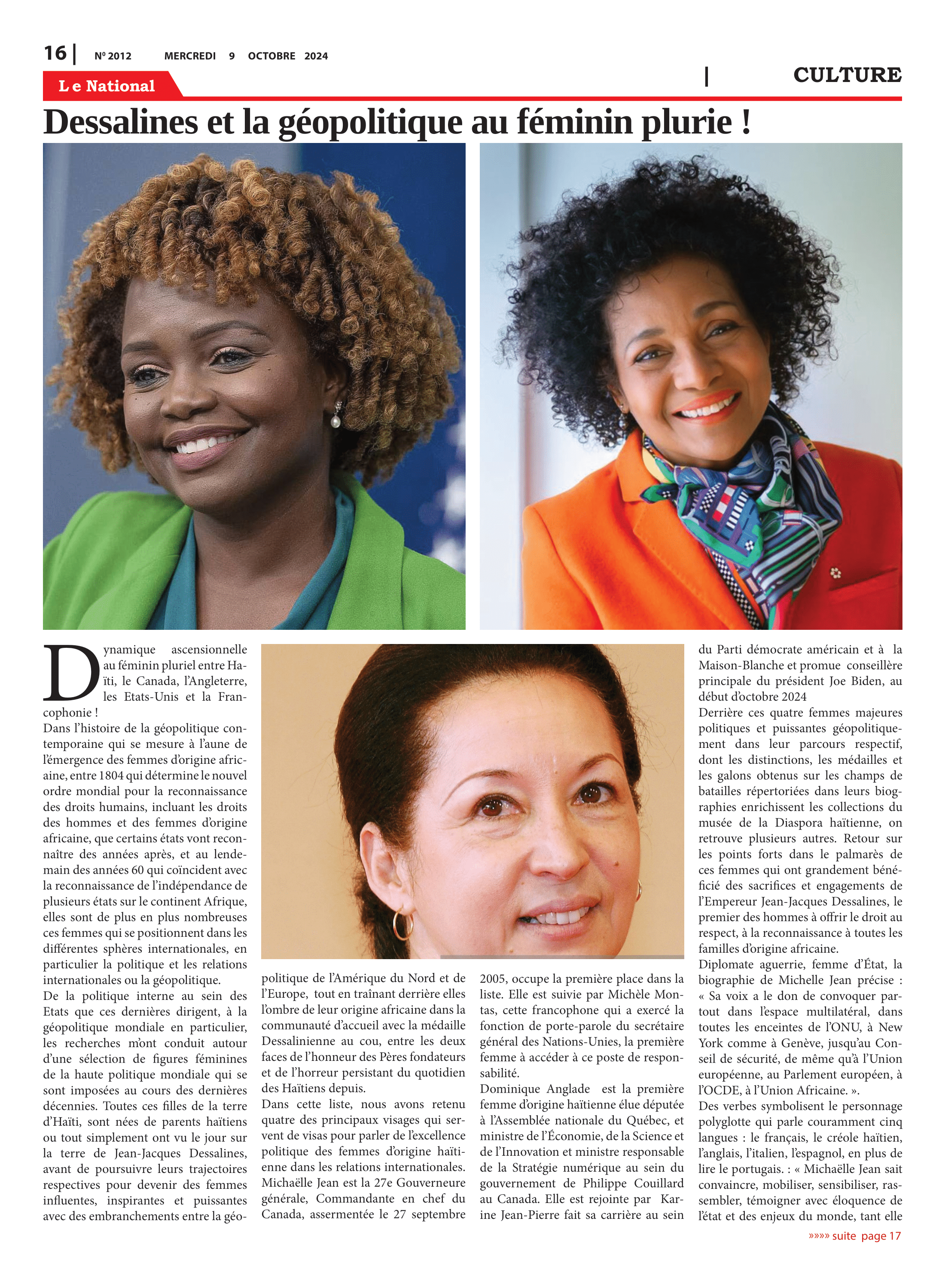 Page 16 de l'édition 2012