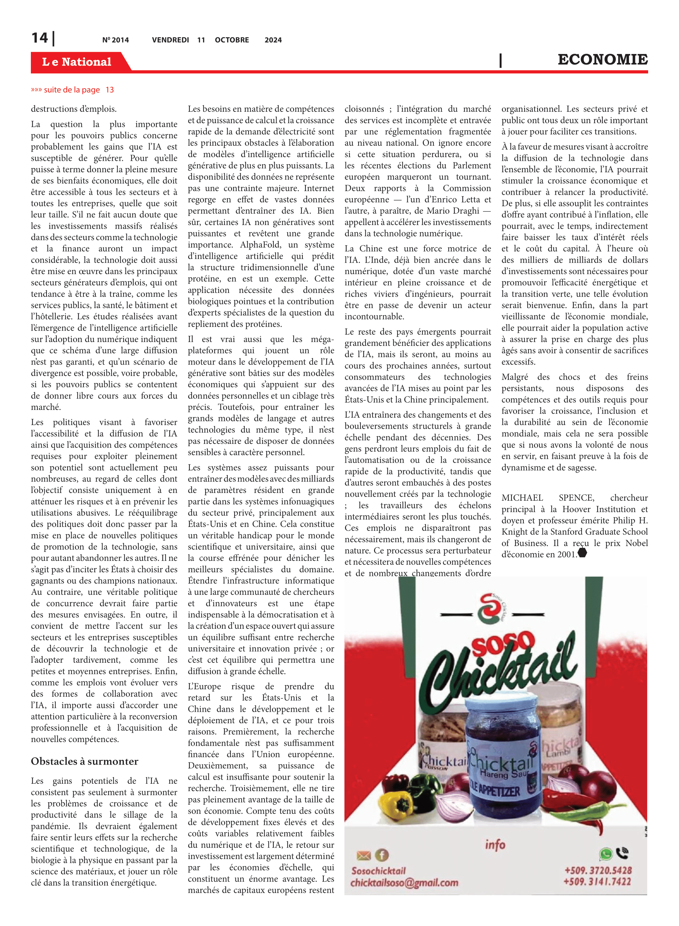 Page 14 de l'édition 2014