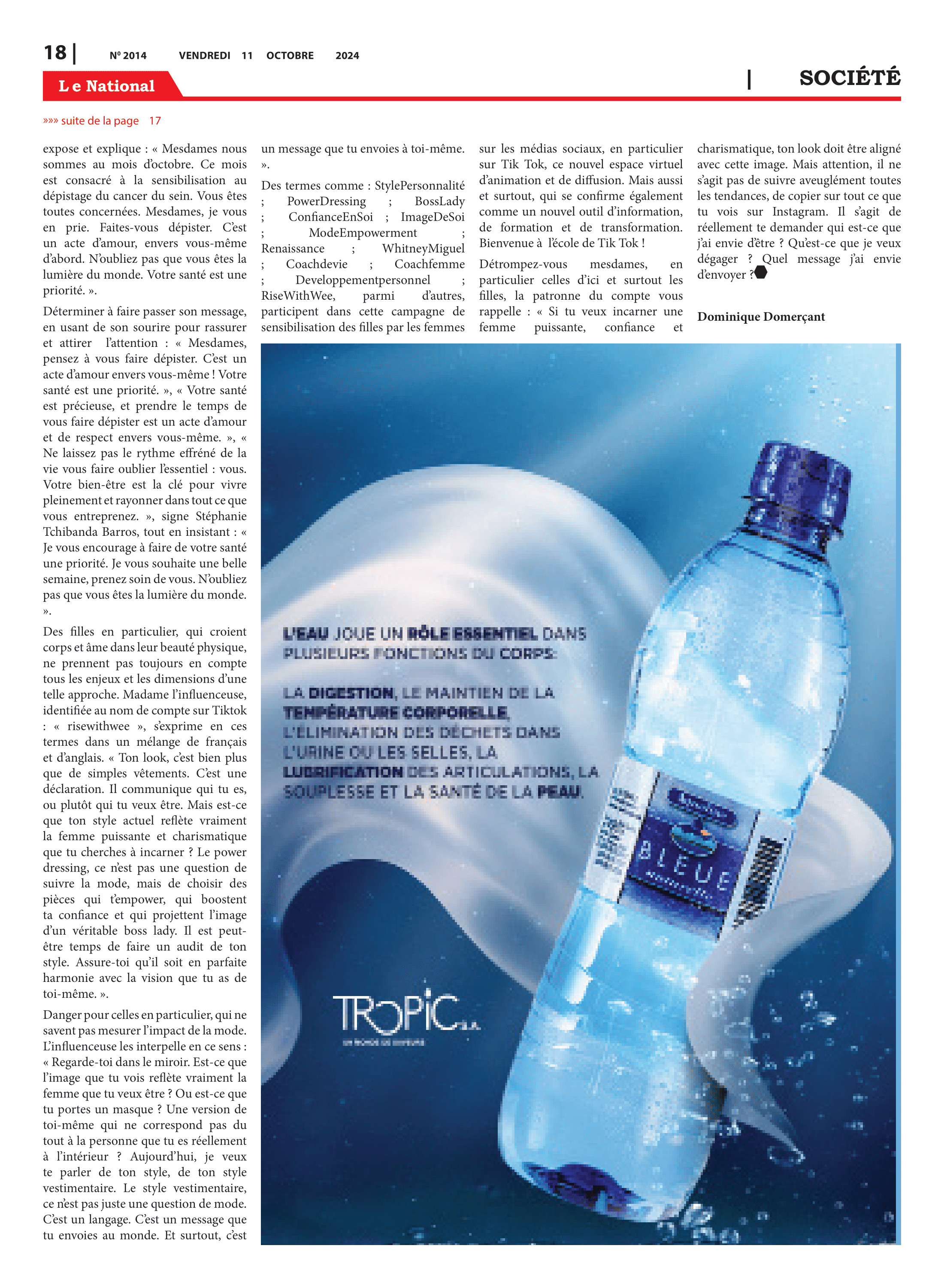 Page 18 de l'édition 2014