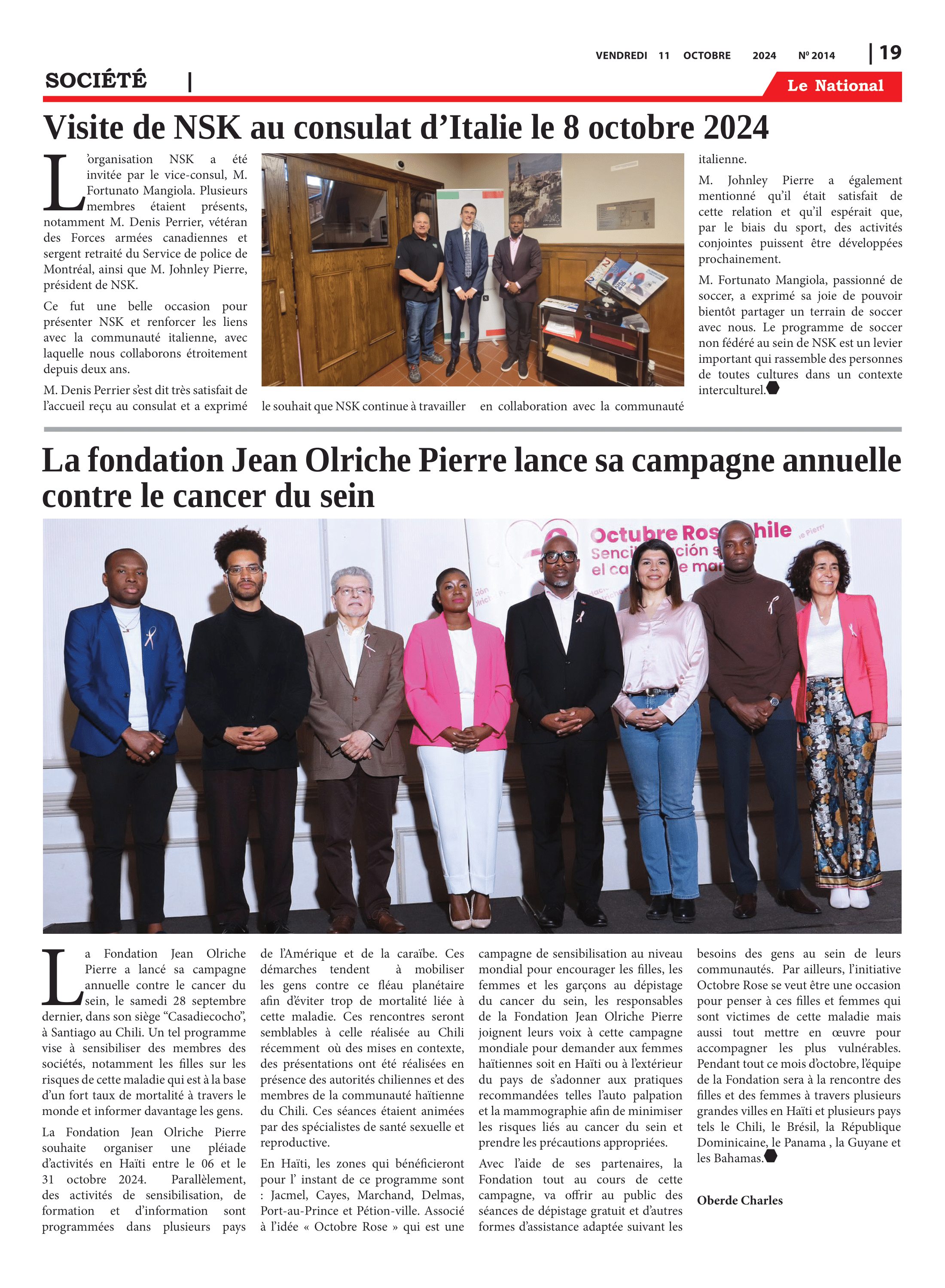 Page 19 de l'édition 2014