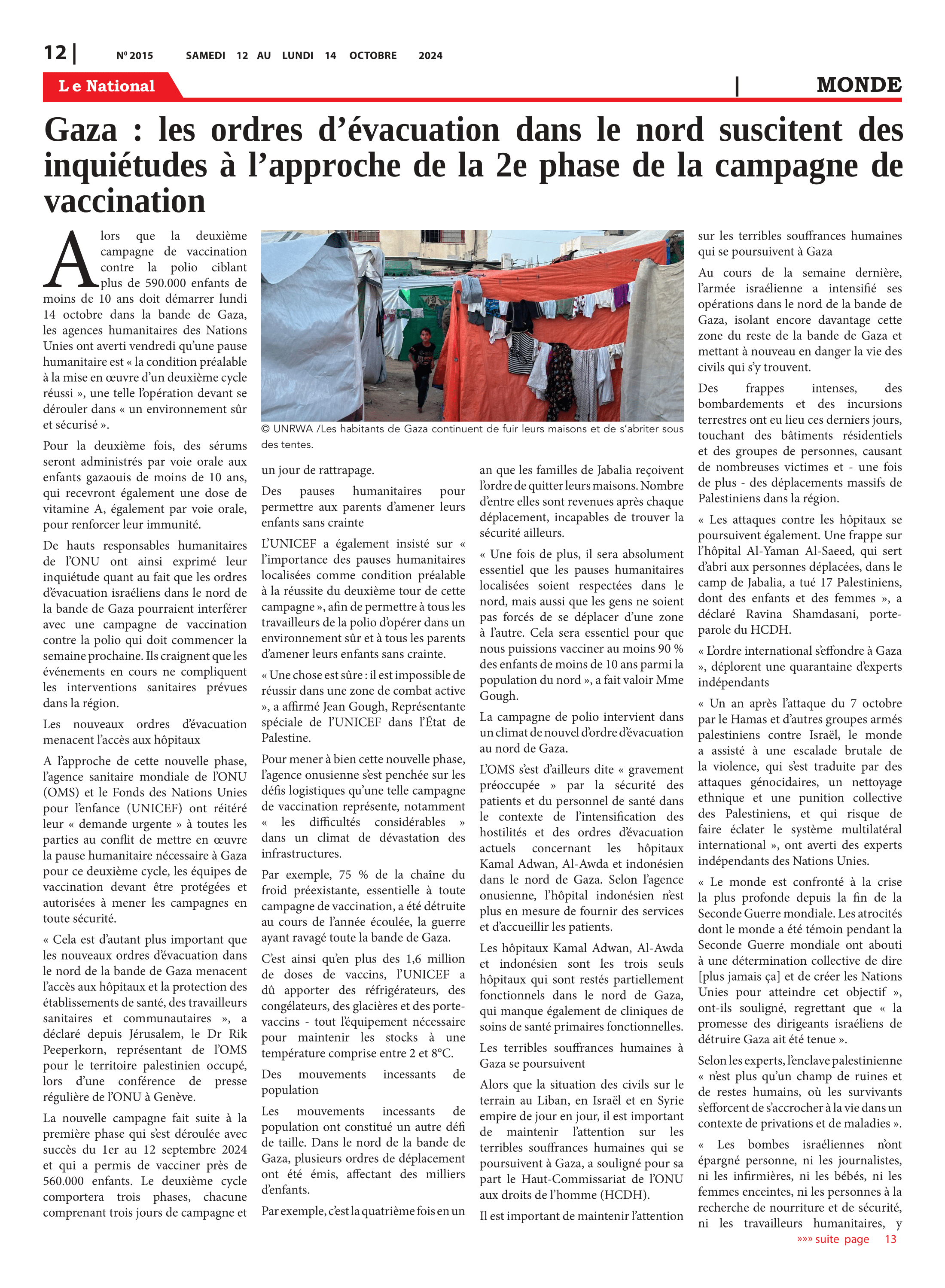 Page 12 de l'édition 2015