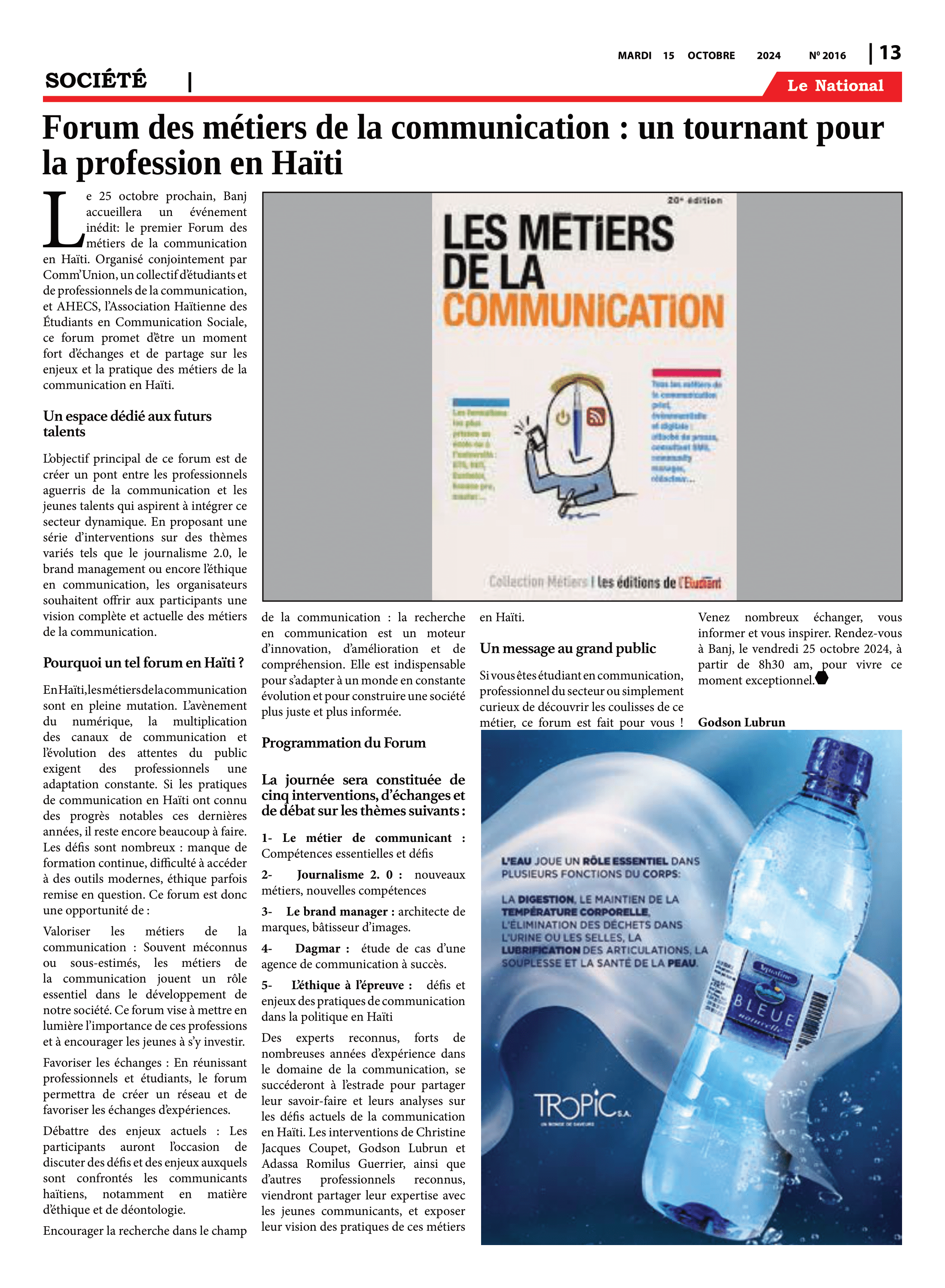 Page 13 de l'édition 2016