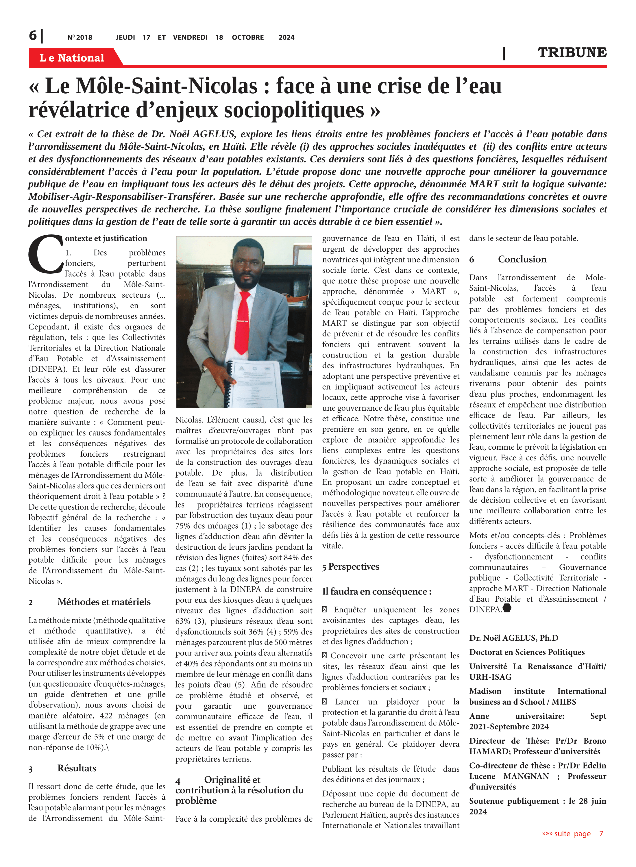 Page 6 de l'édition 2018