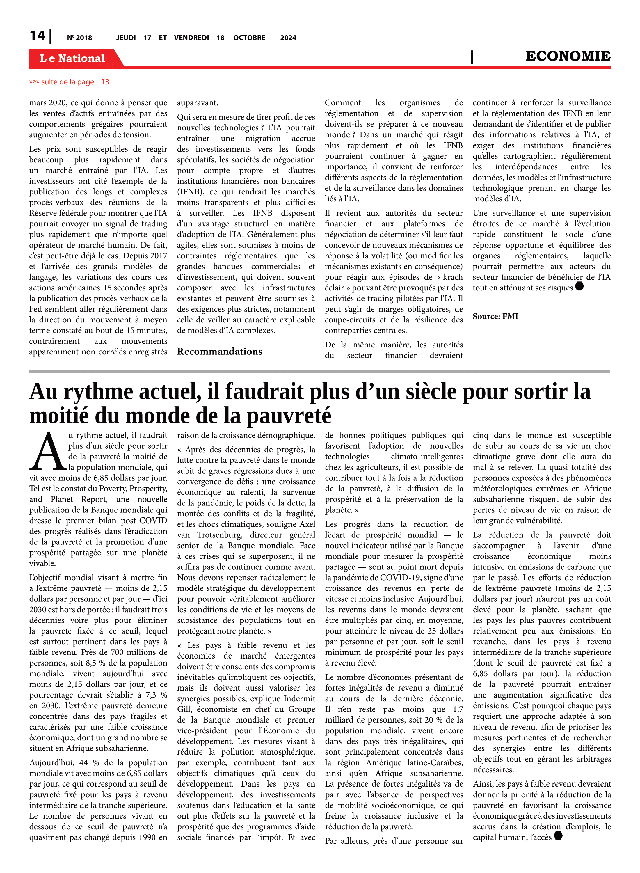 Page 14 de l'édition 2018