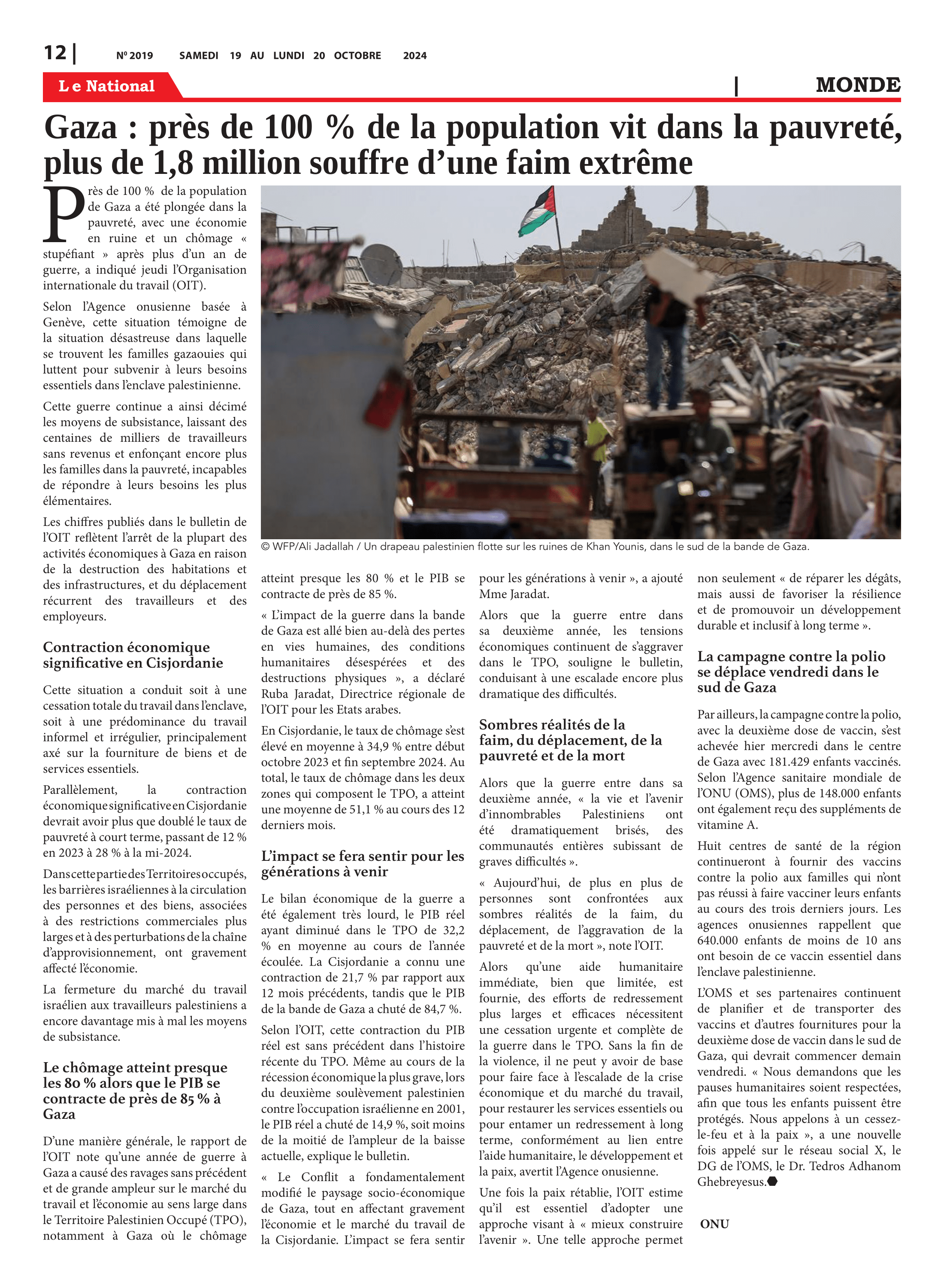 Page 12 de l'édition 2019