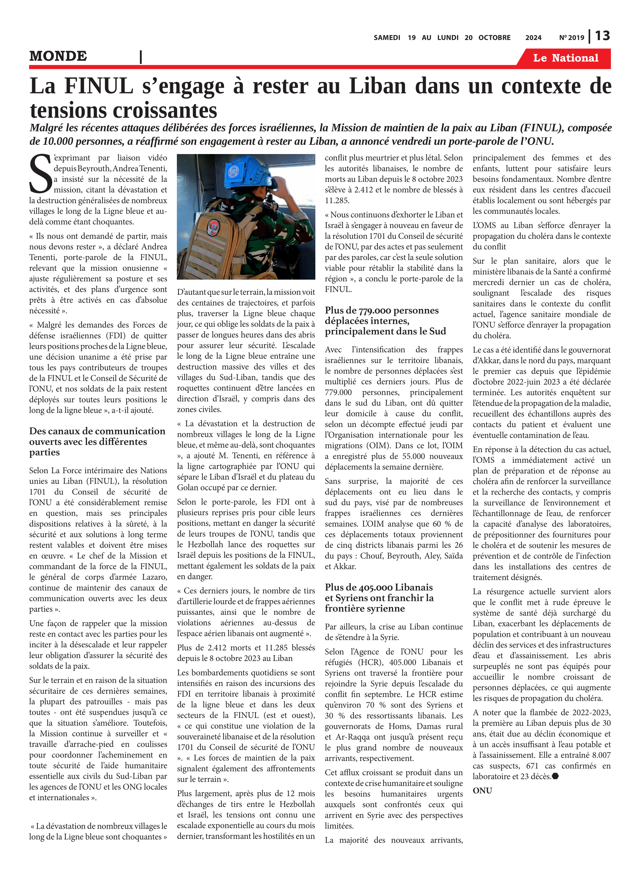 Page 13 de l'édition 2019