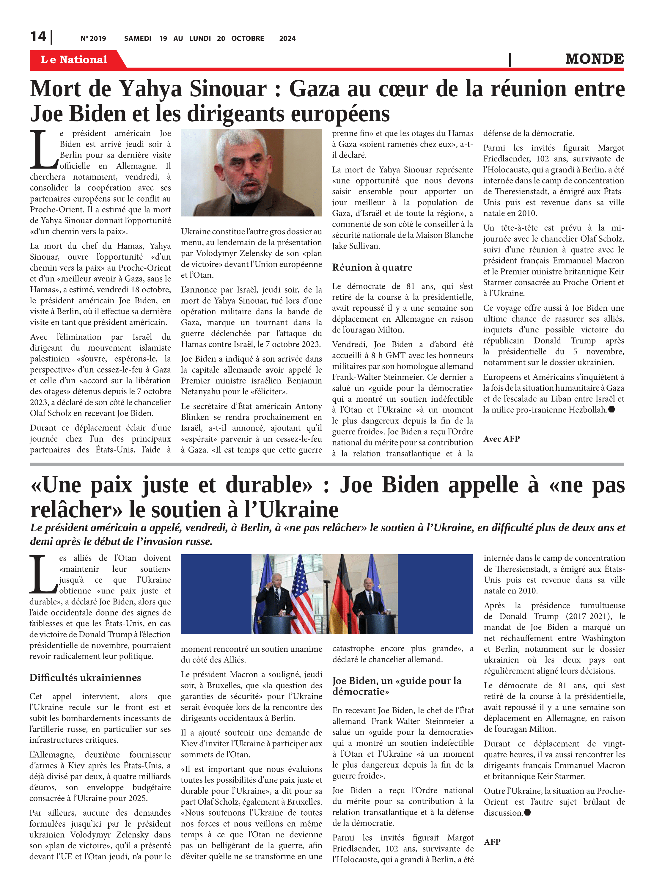 Page 14 de l'édition 2019