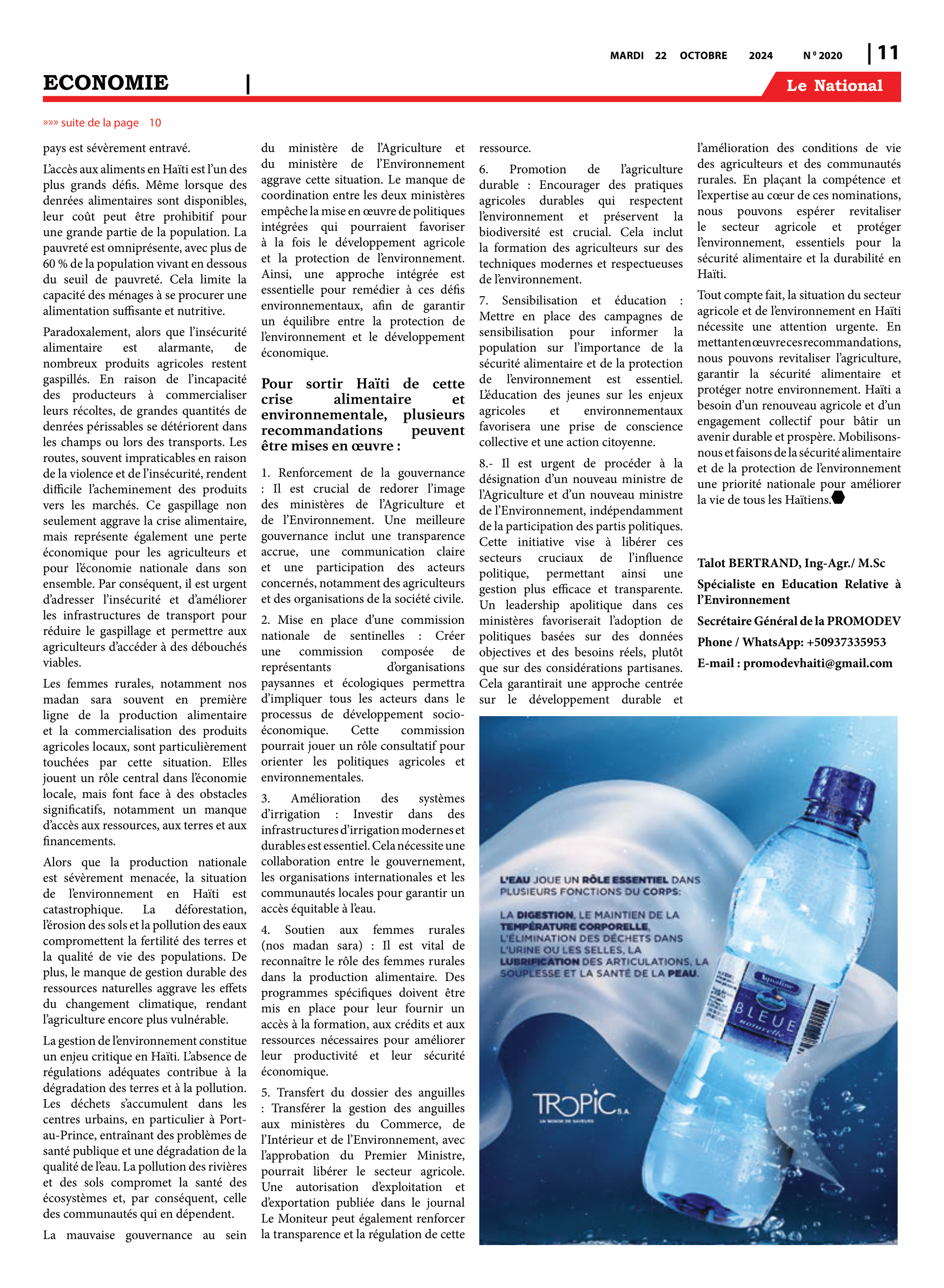 Page 11 de l'édition 2020
