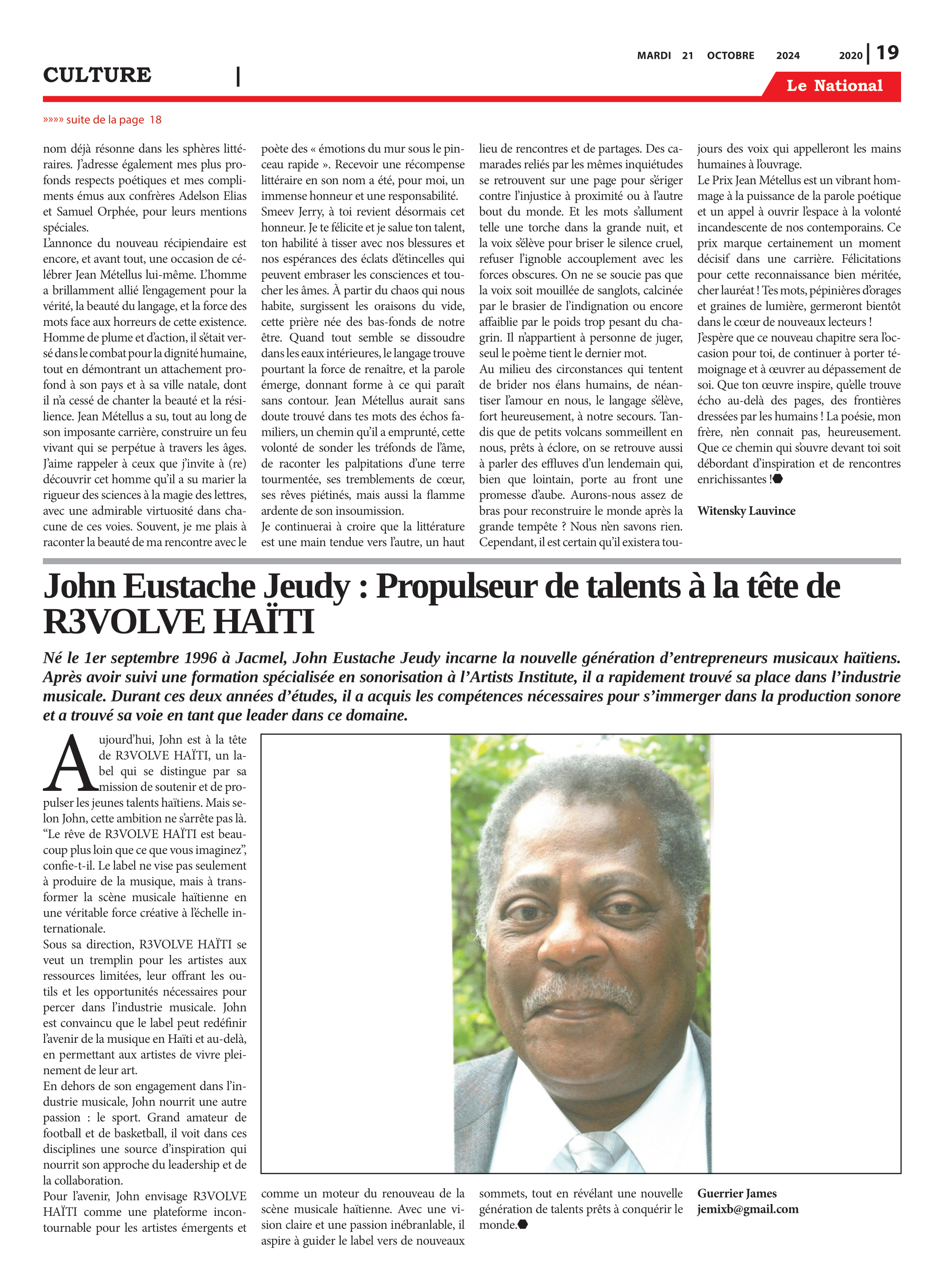 Page 19 de l'édition 2020