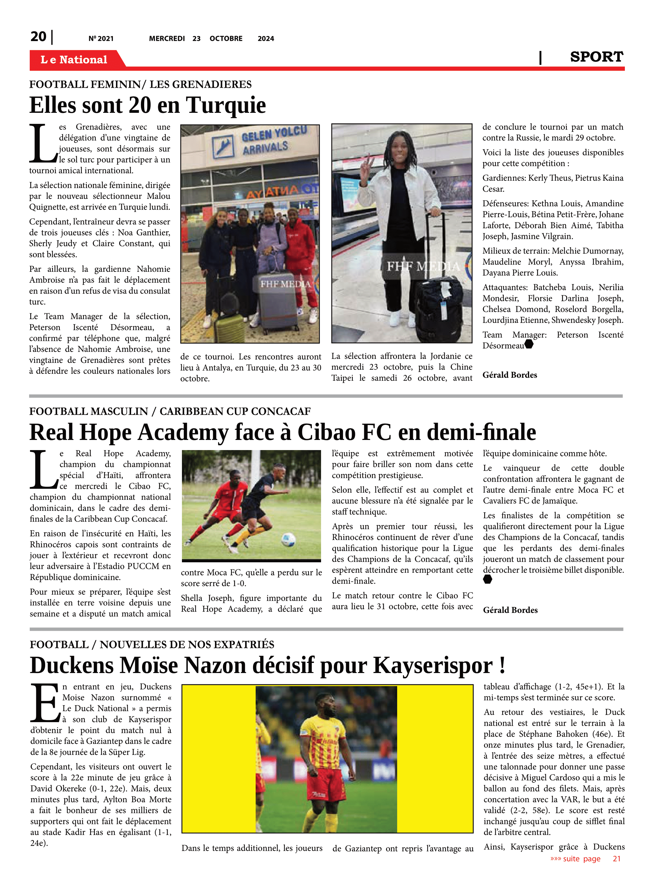Page 20 de l'édition 2021