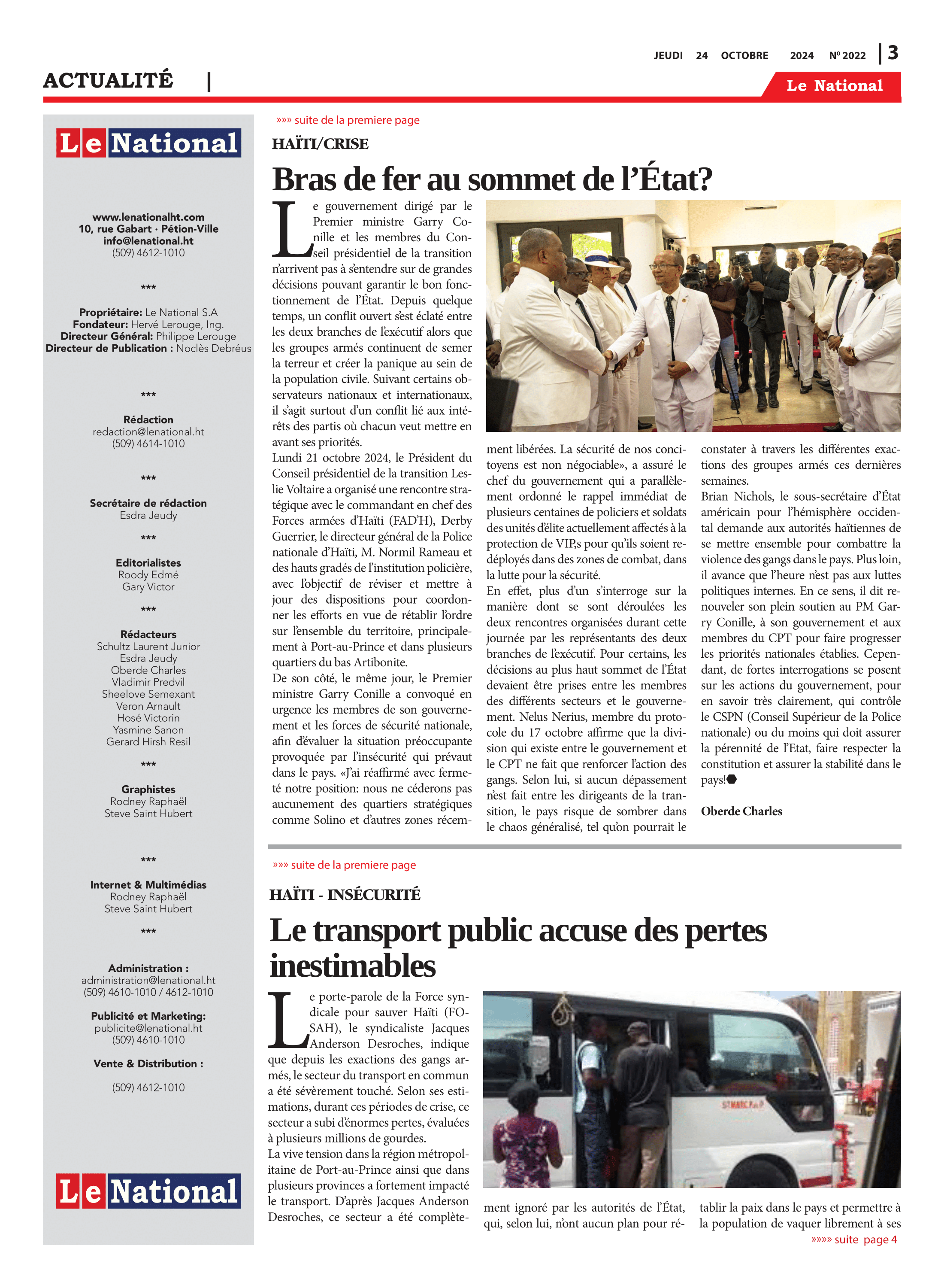 Page 3 de l'édition 2022