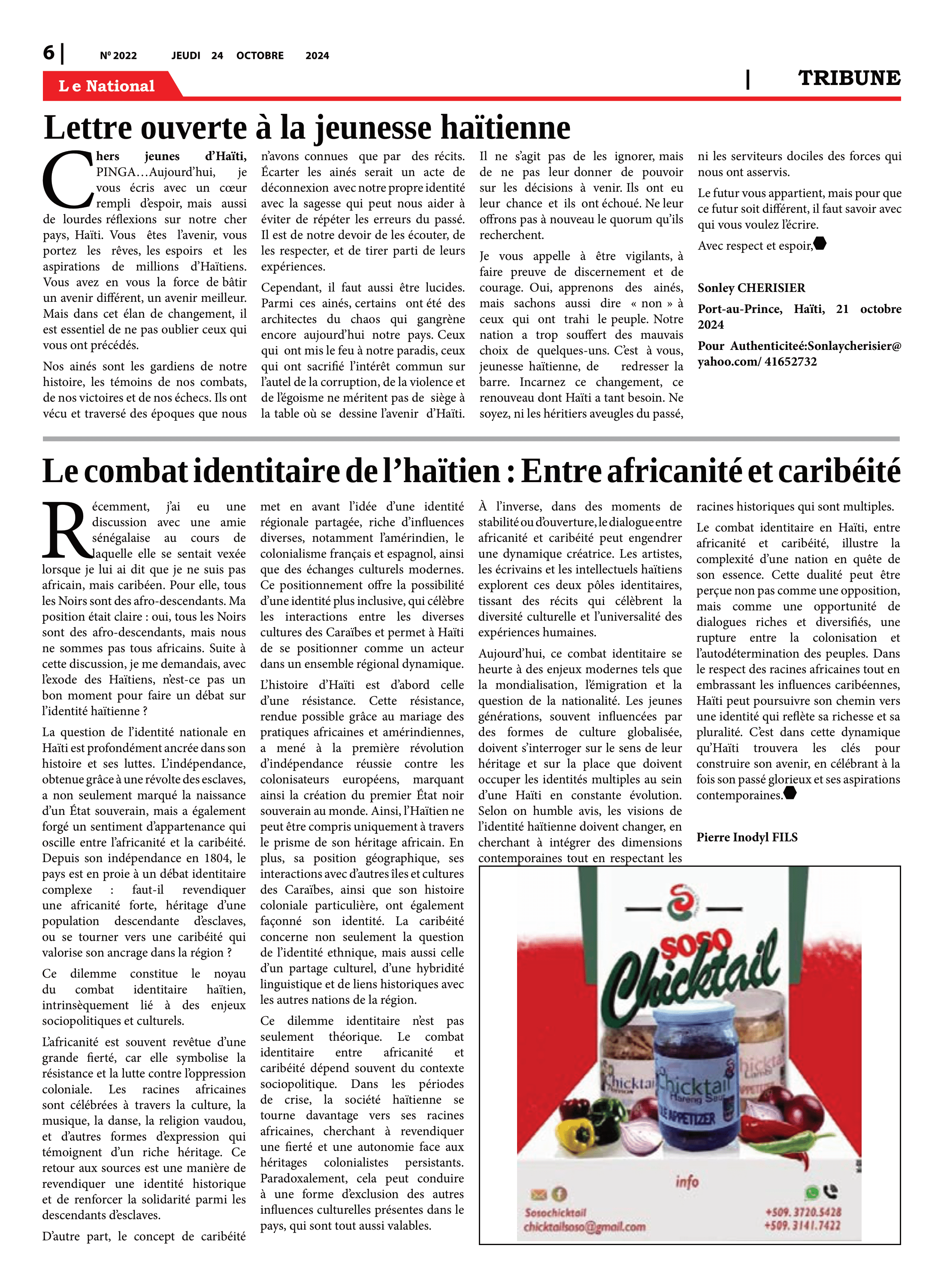 Page 6 de l'édition 2022