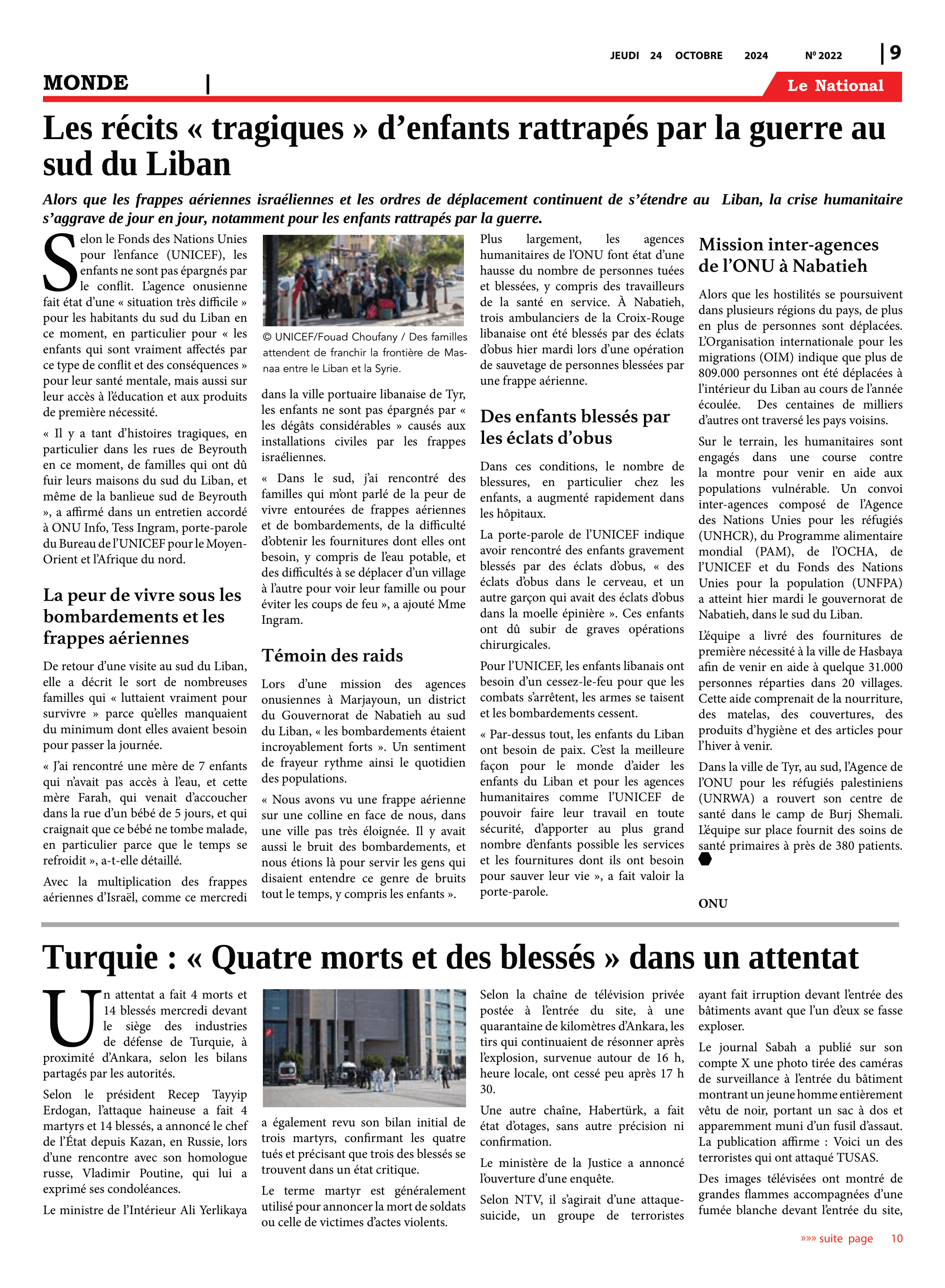 Page 9 de l'édition 2022