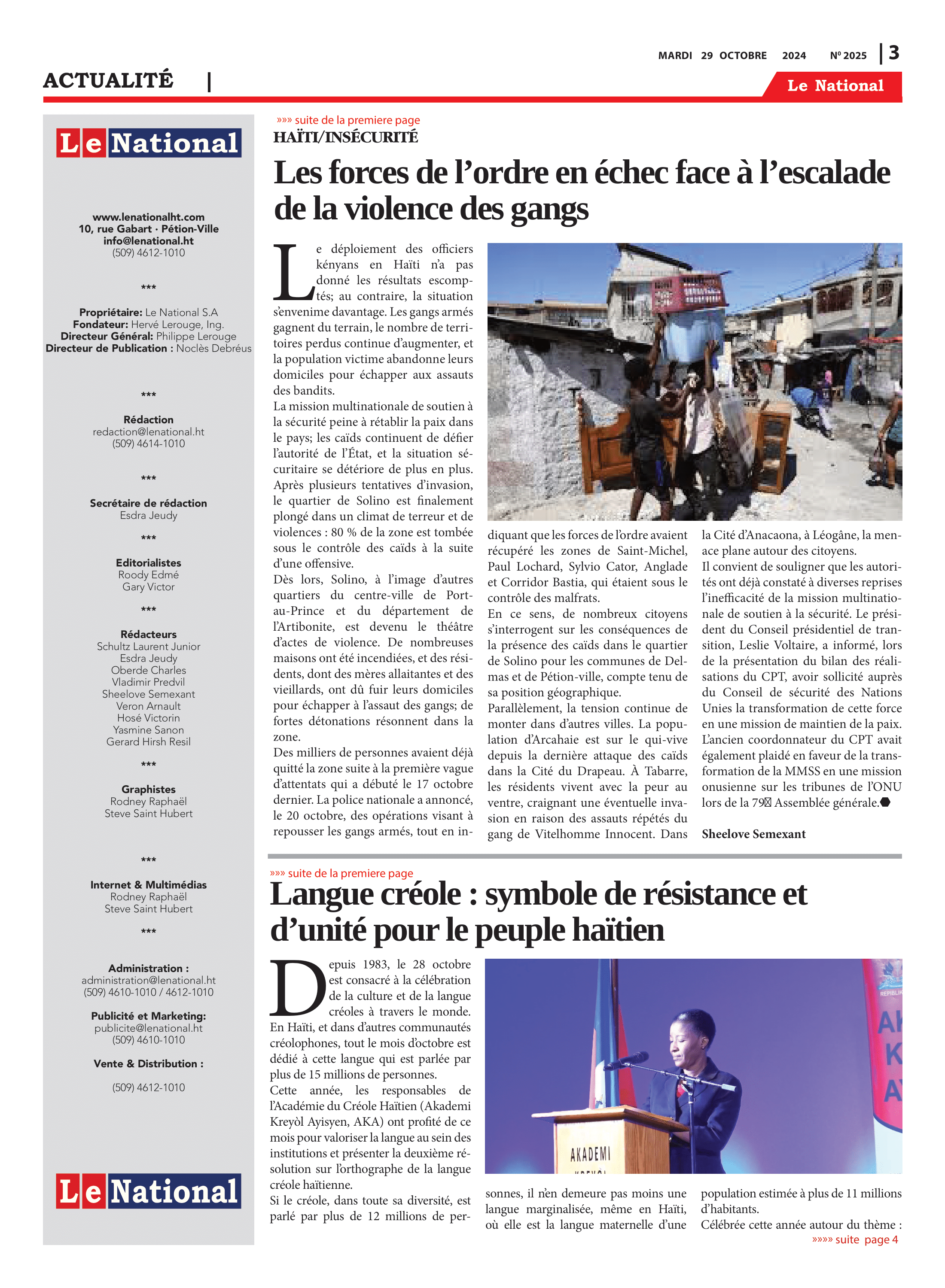Page 3 de l'édition 2025