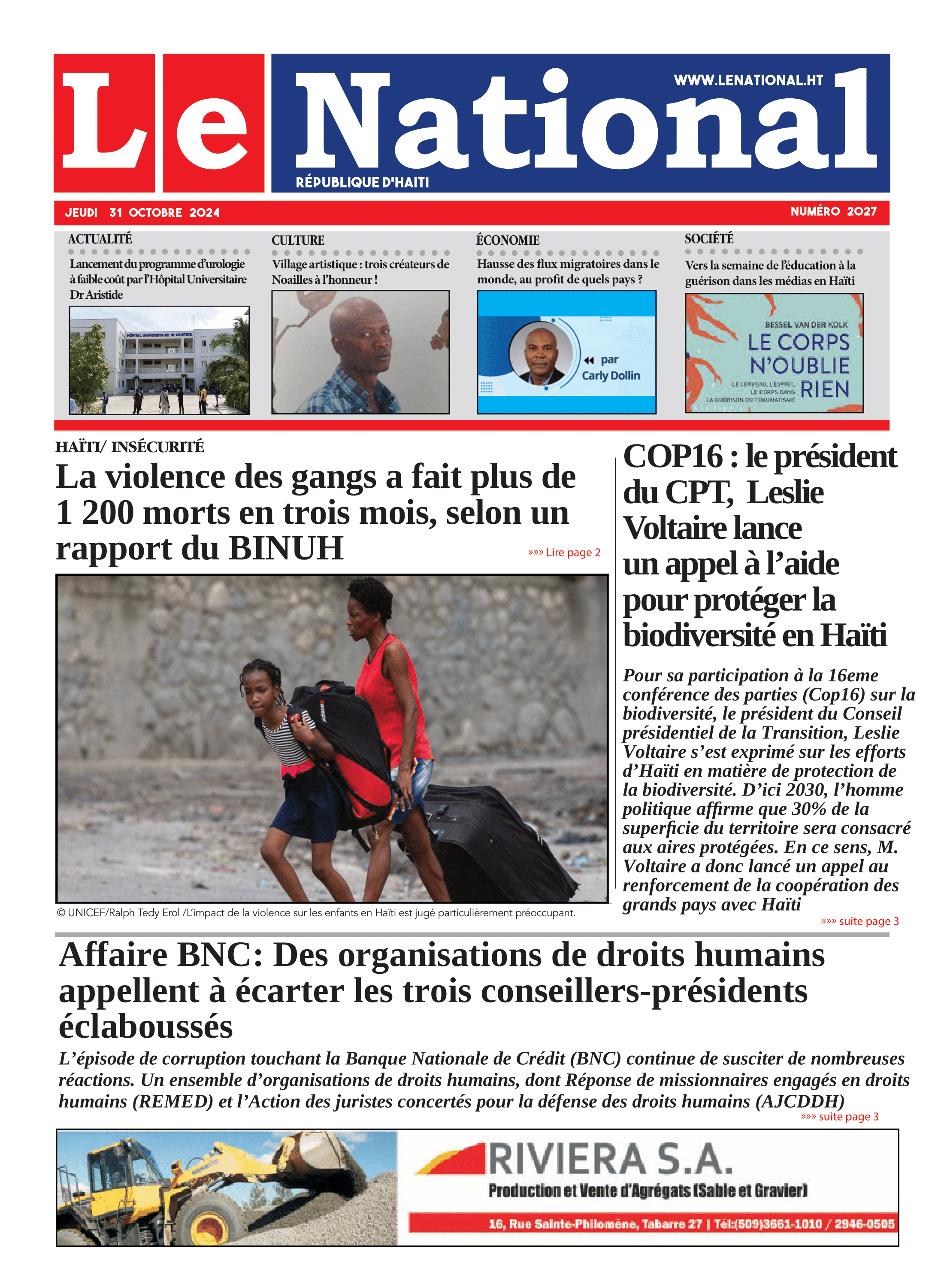 Page 1 de l'édition 2027