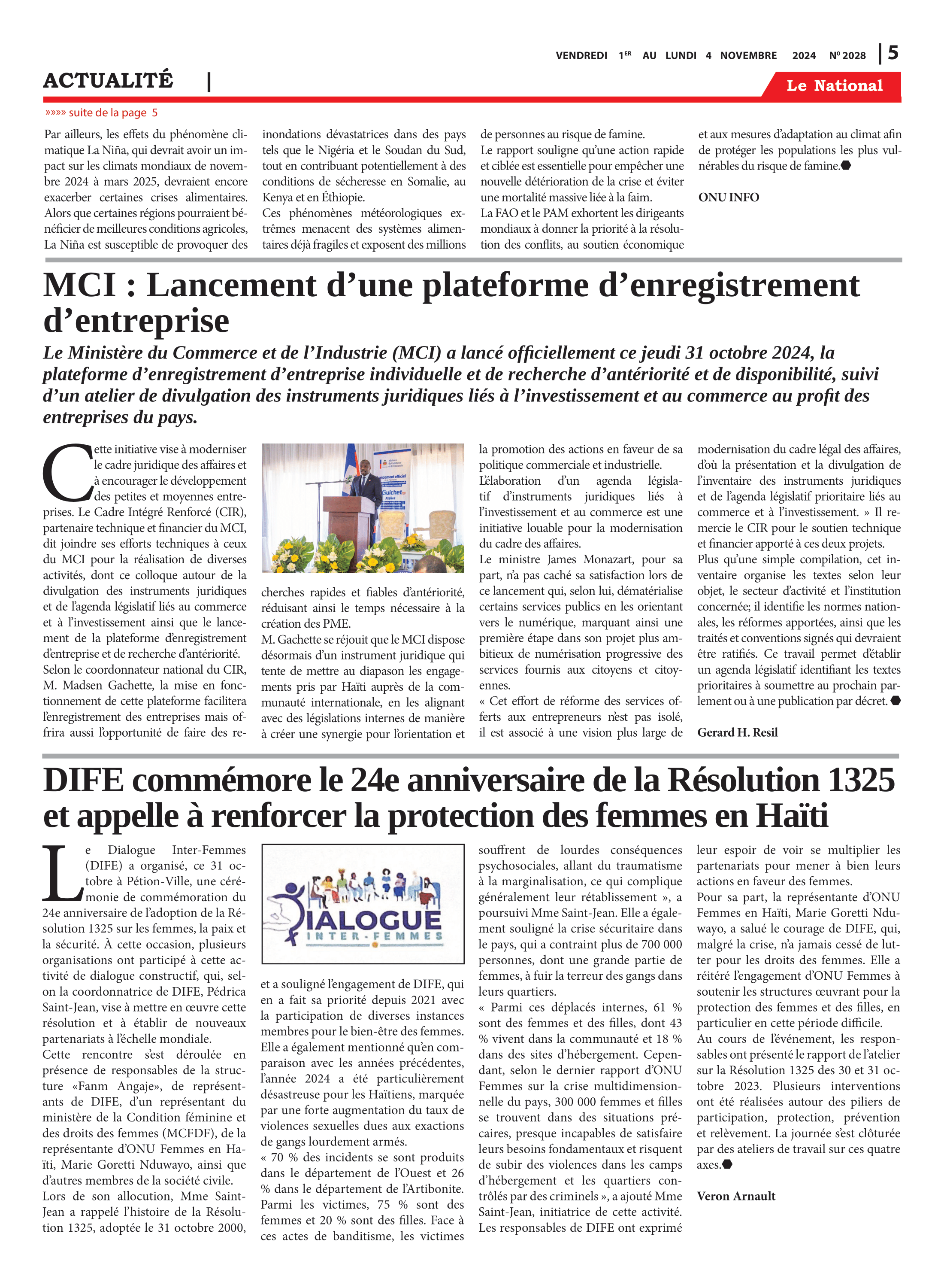 Page 5 de l'édition 2028