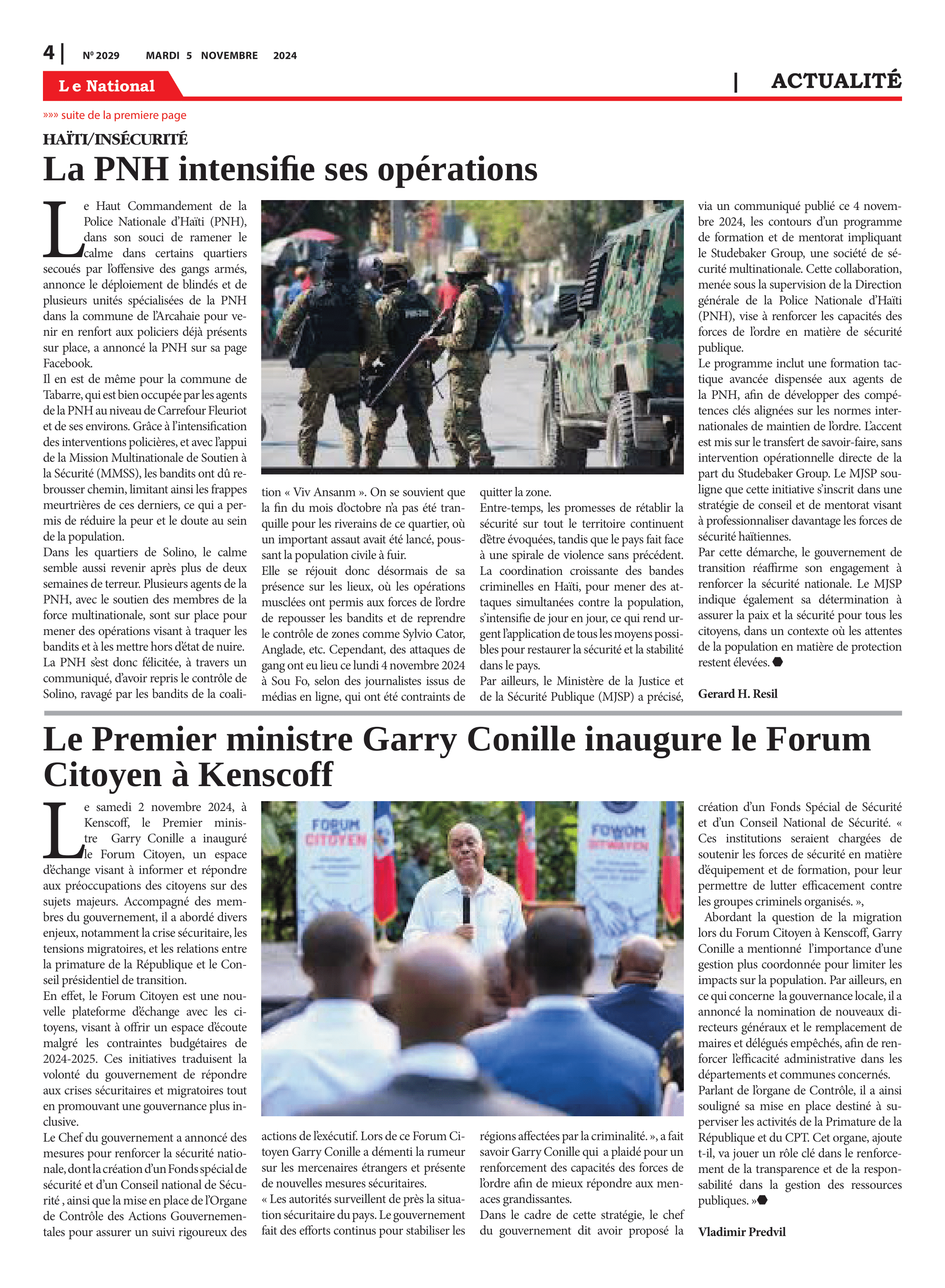 Page 4 de l'édition 2029