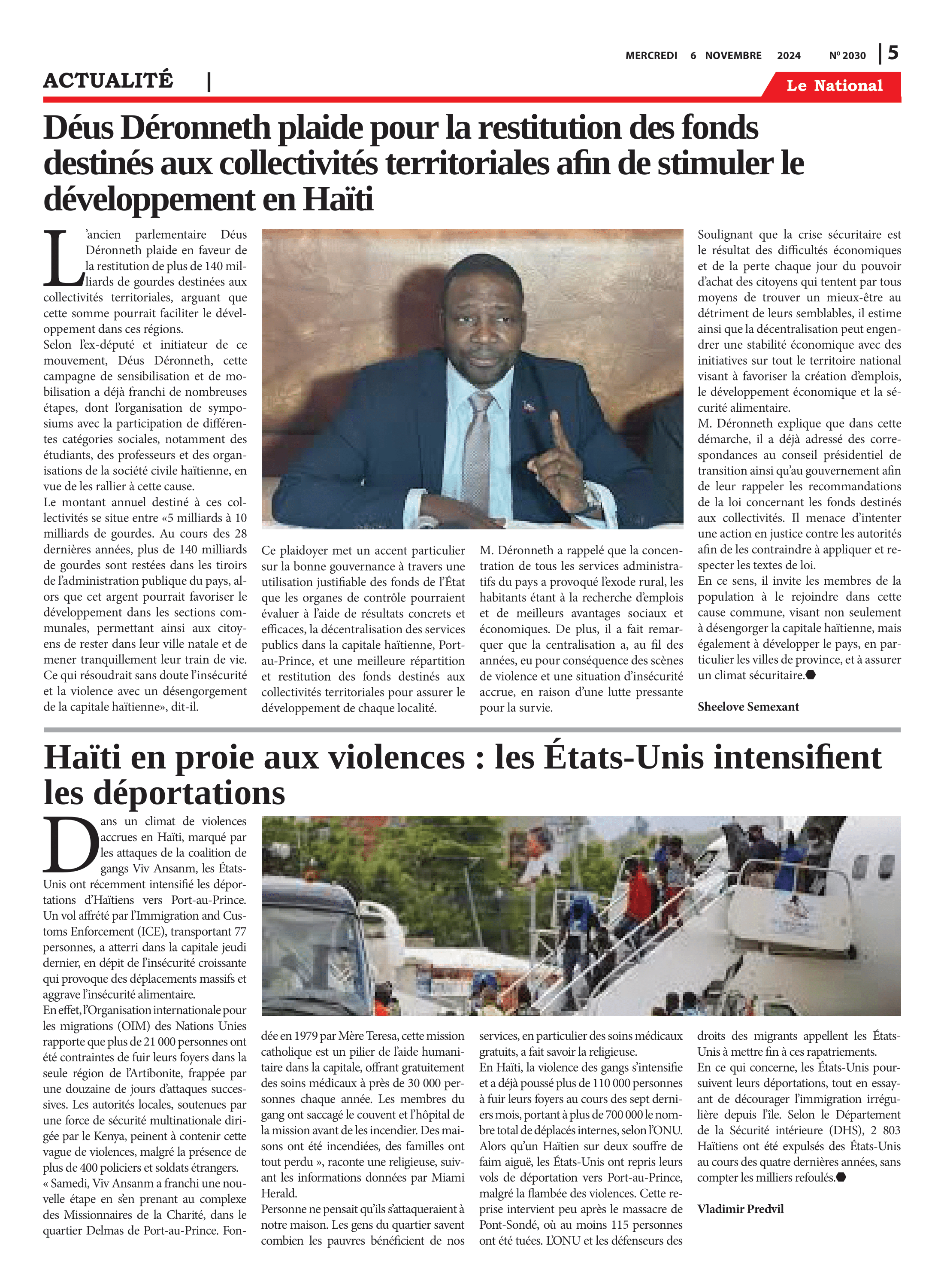 Page 5 de l'édition 2030