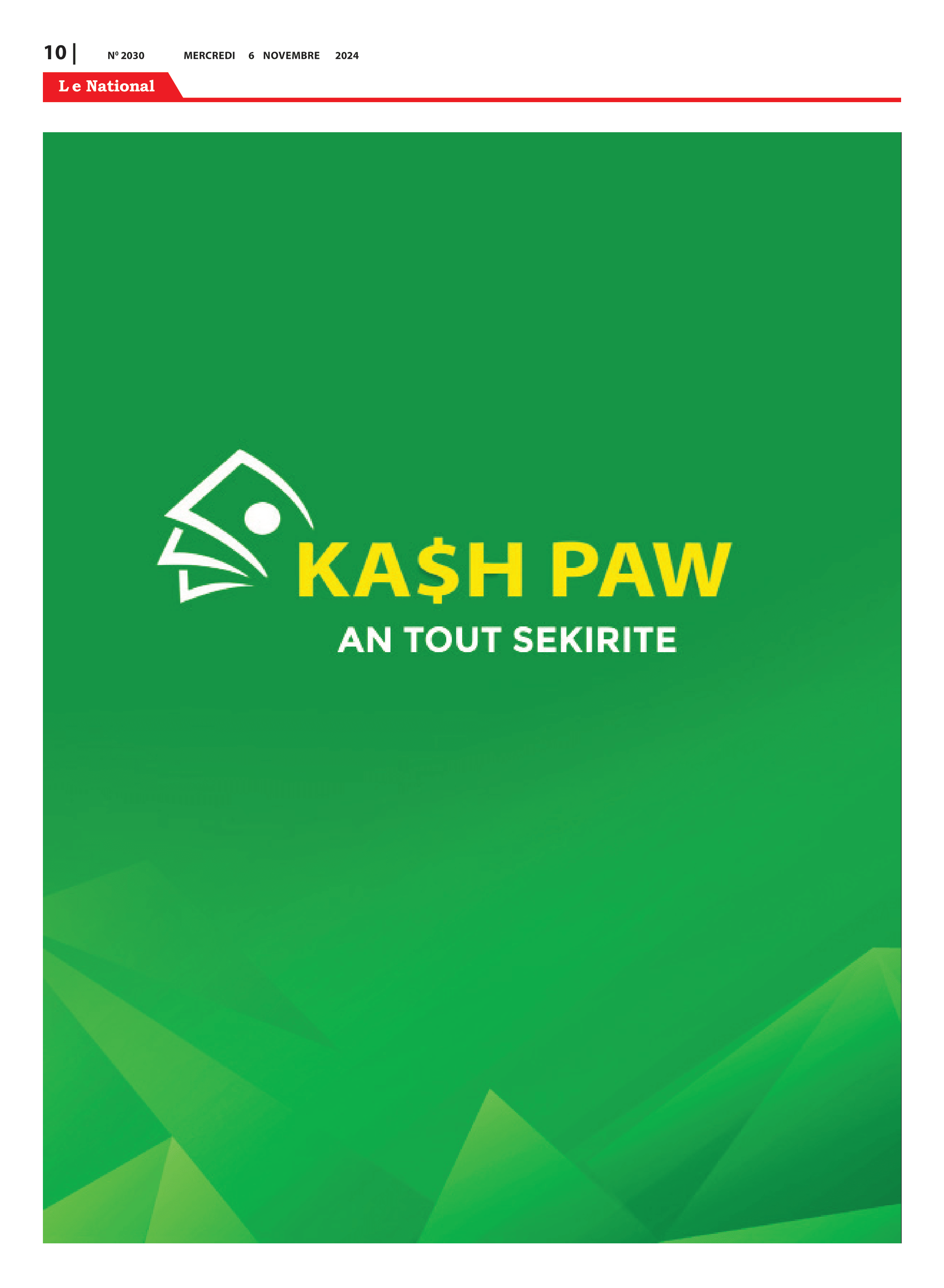 Page 10 de l'édition 2030