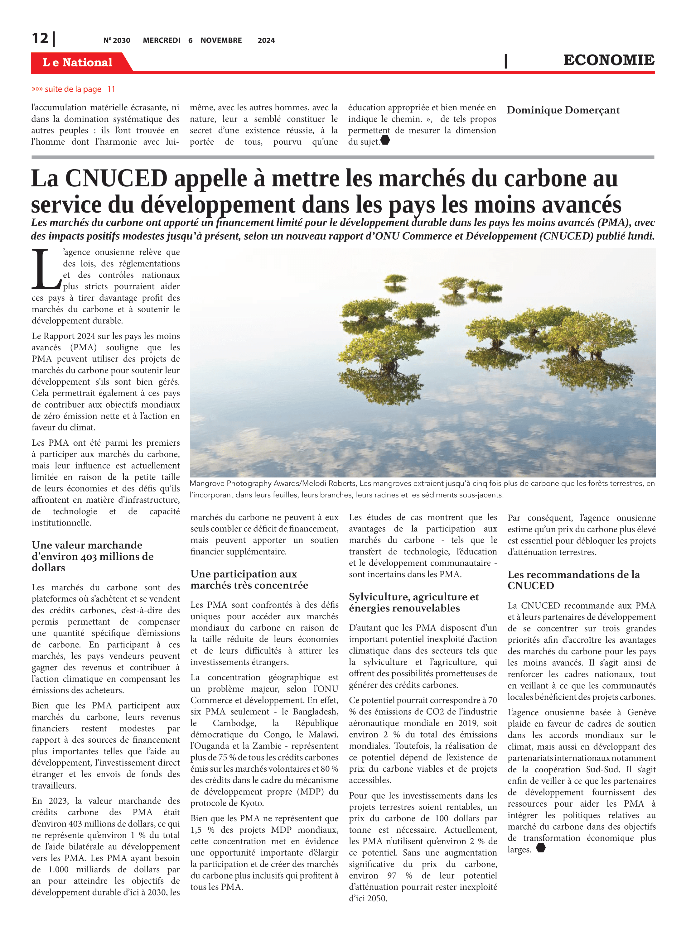 Page 12 de l'édition 2030