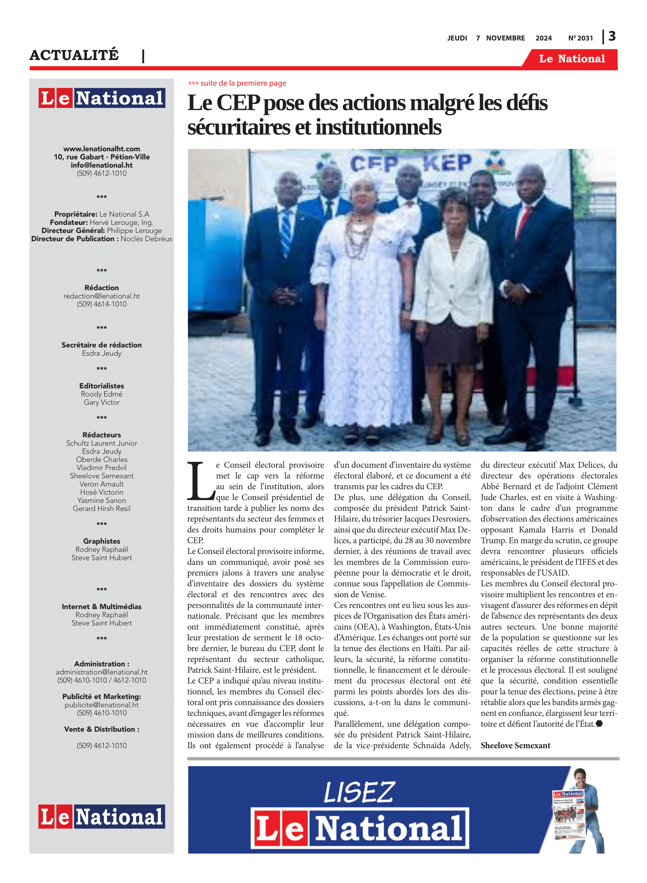 Page 3 de l'édition 2031