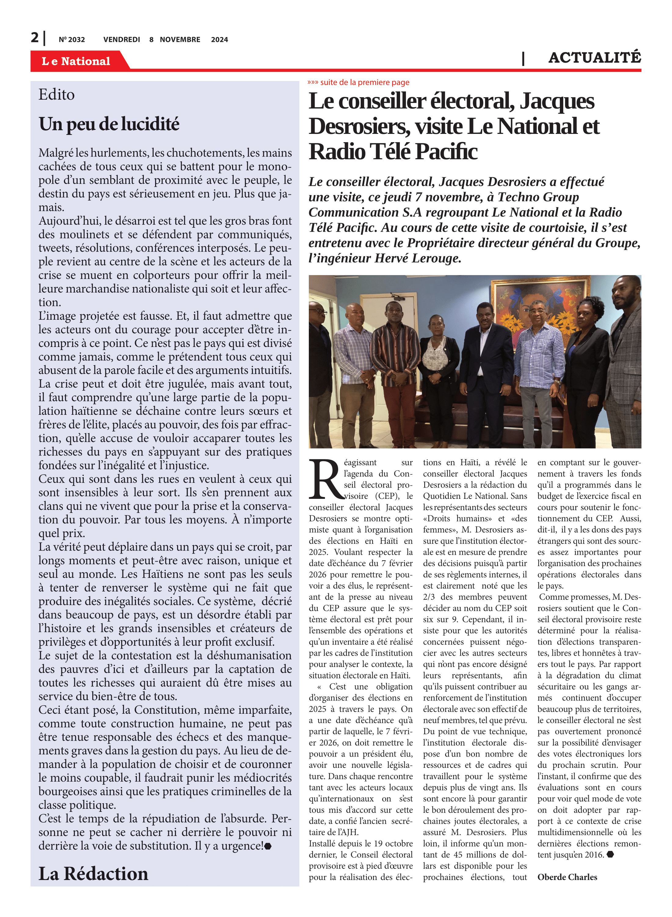 Page 2 de l'édition 2032