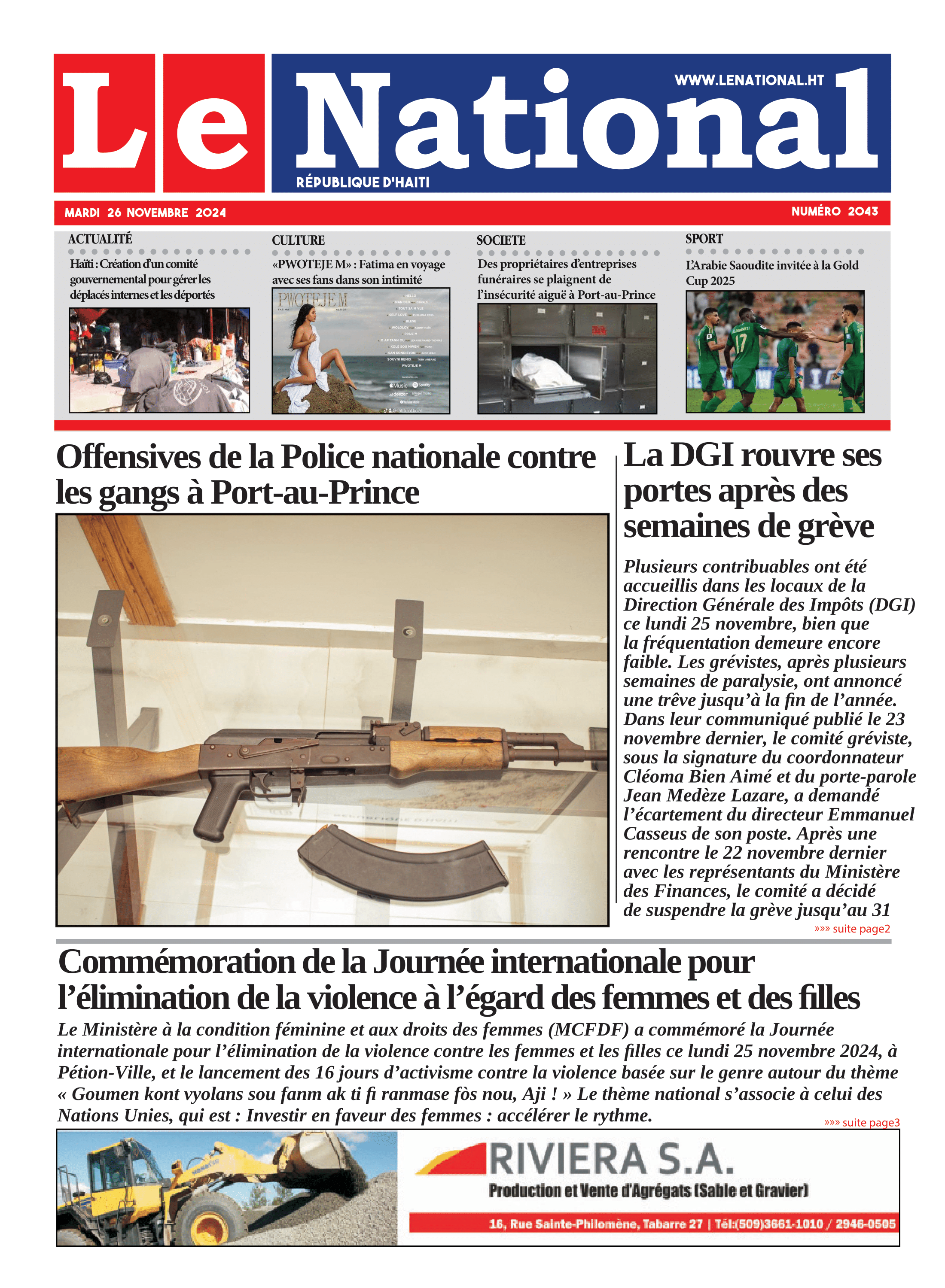 Page 1 de l'édition 2043