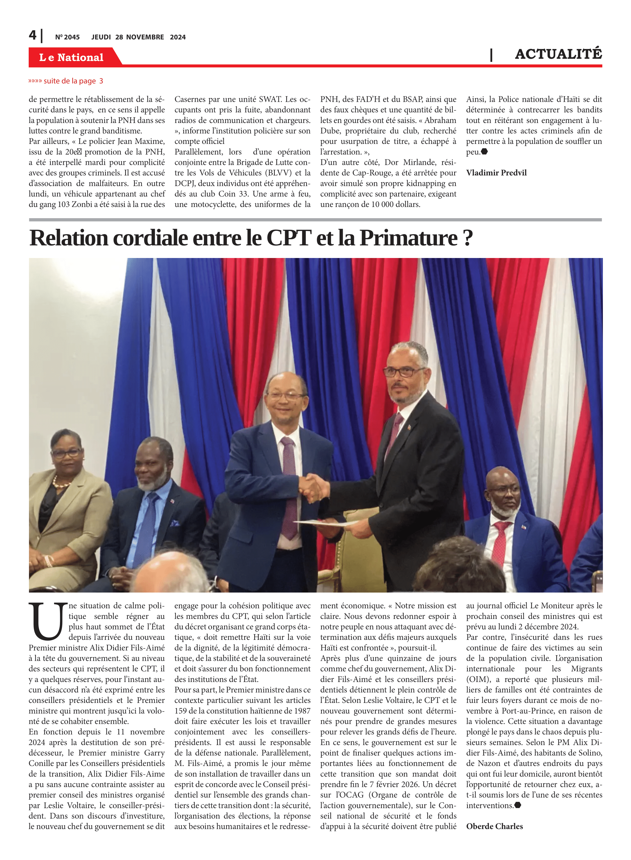 Page 4 de l'édition 2045