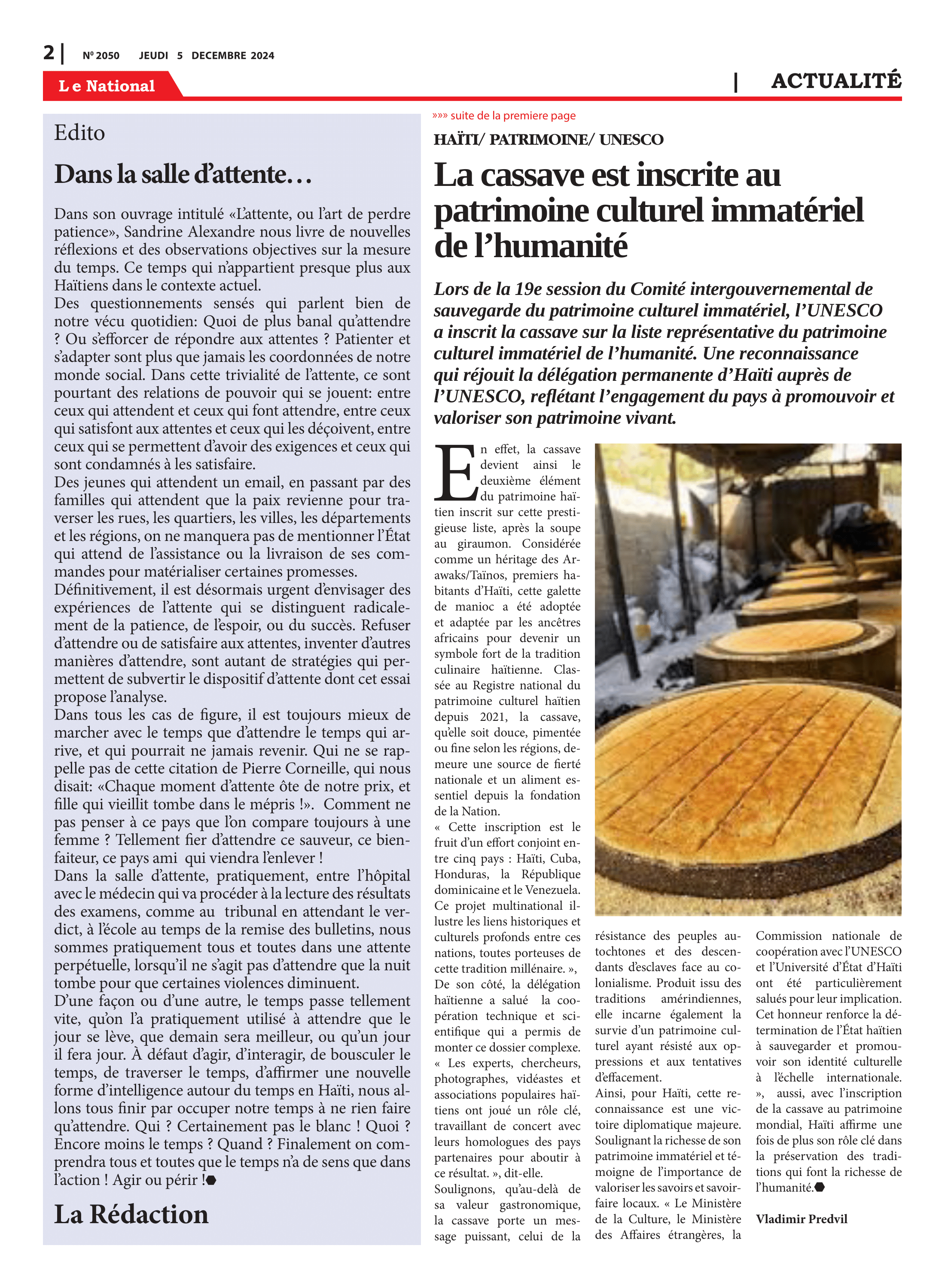 Page 2 de l'édition 2050