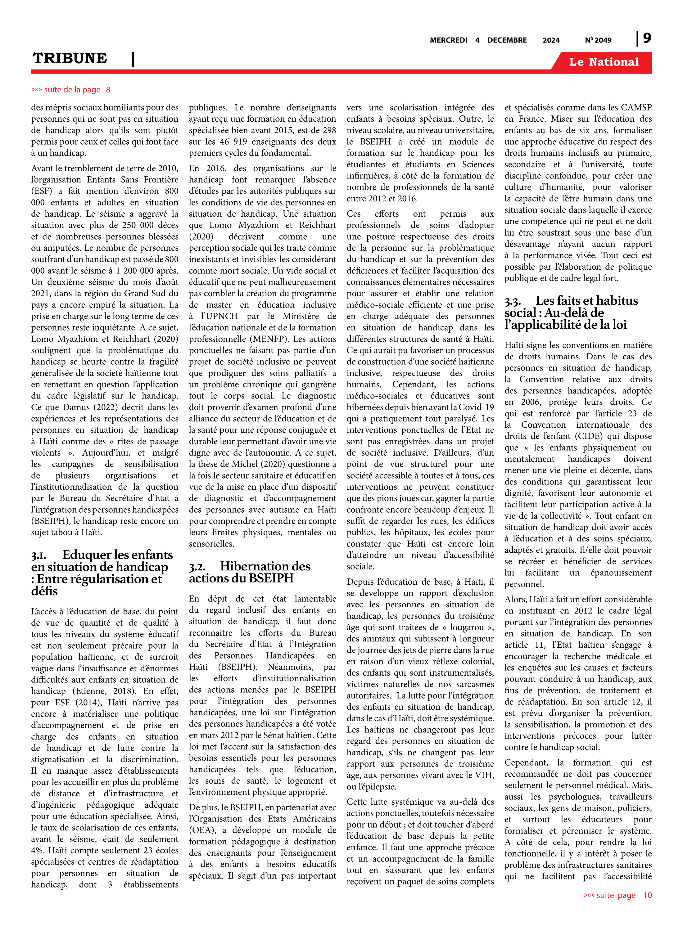 Page 9 de l'édition 2050