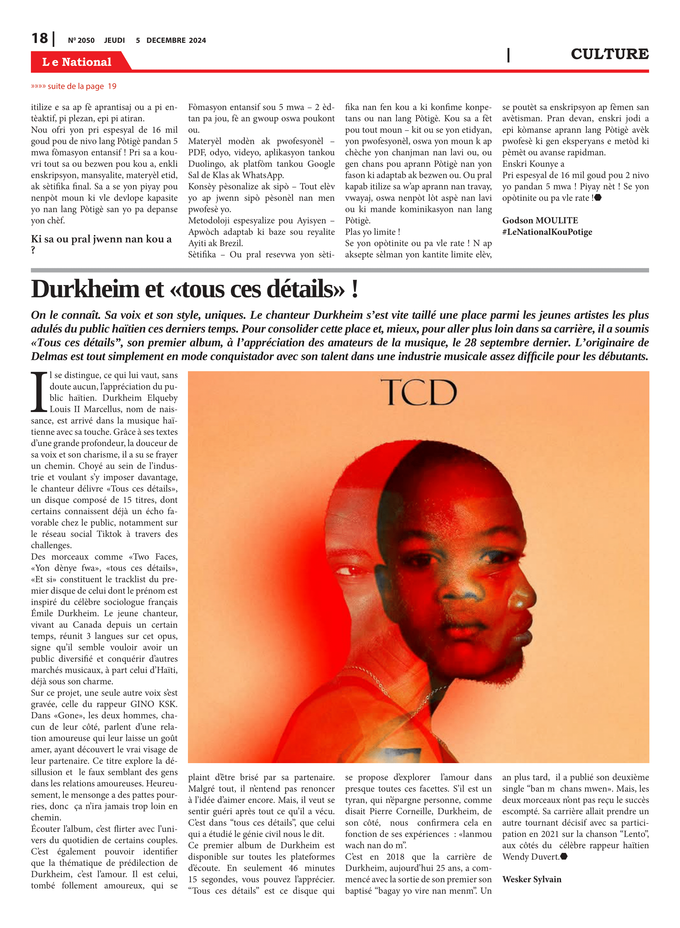Page 18 de l'édition 2050