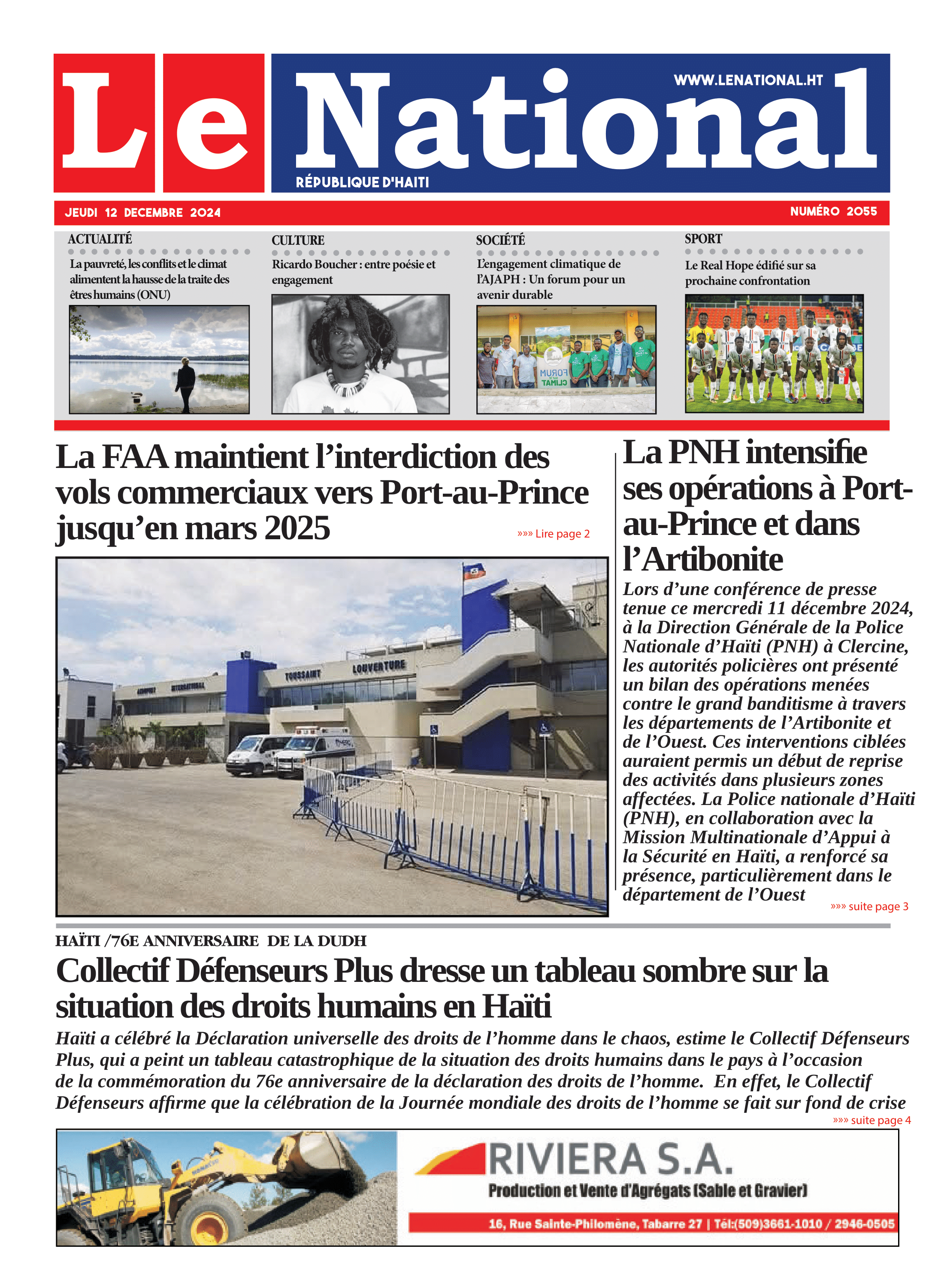 Page 1 de l'édition 2055
