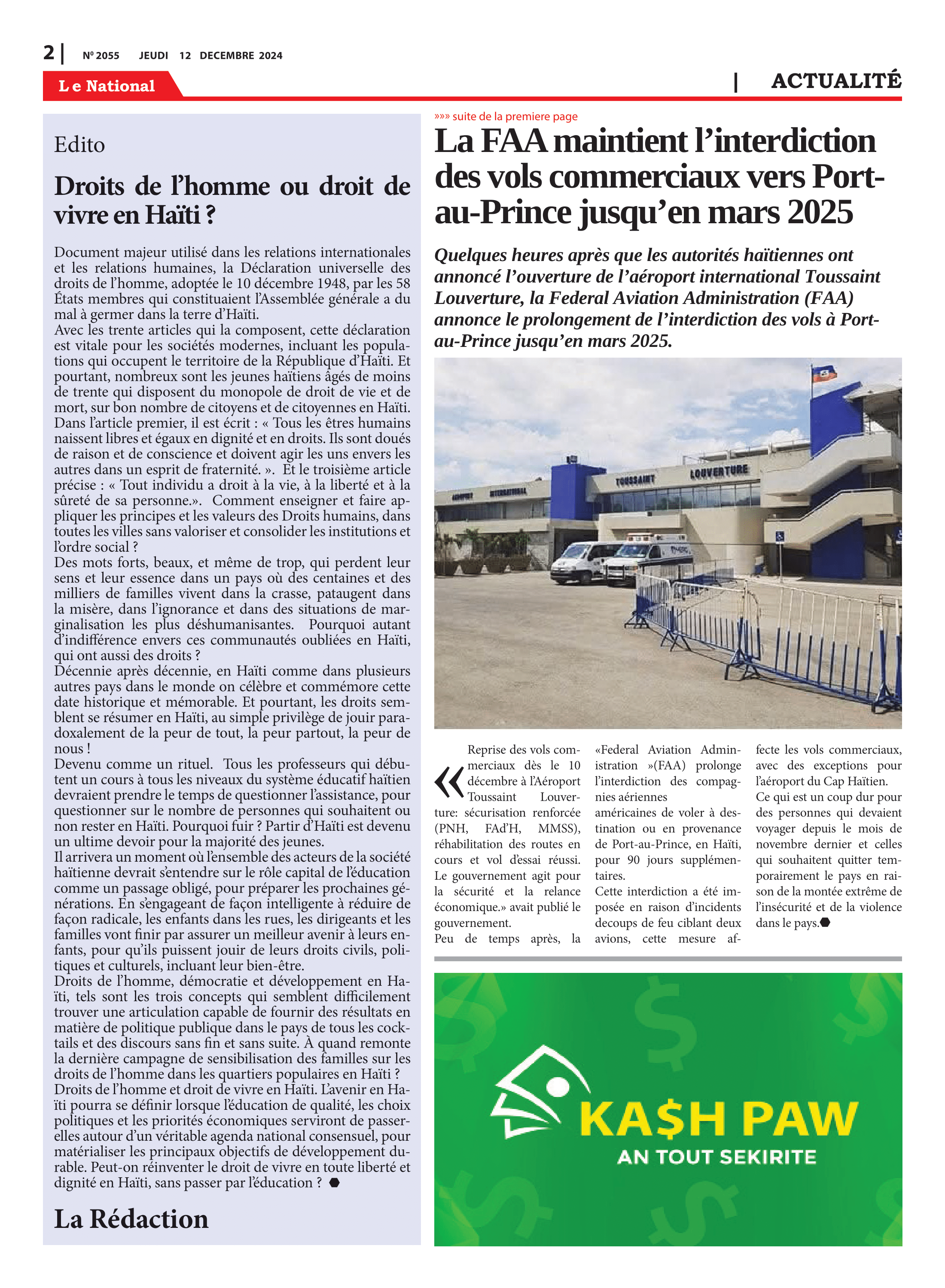 Page 2 de l'édition 2055