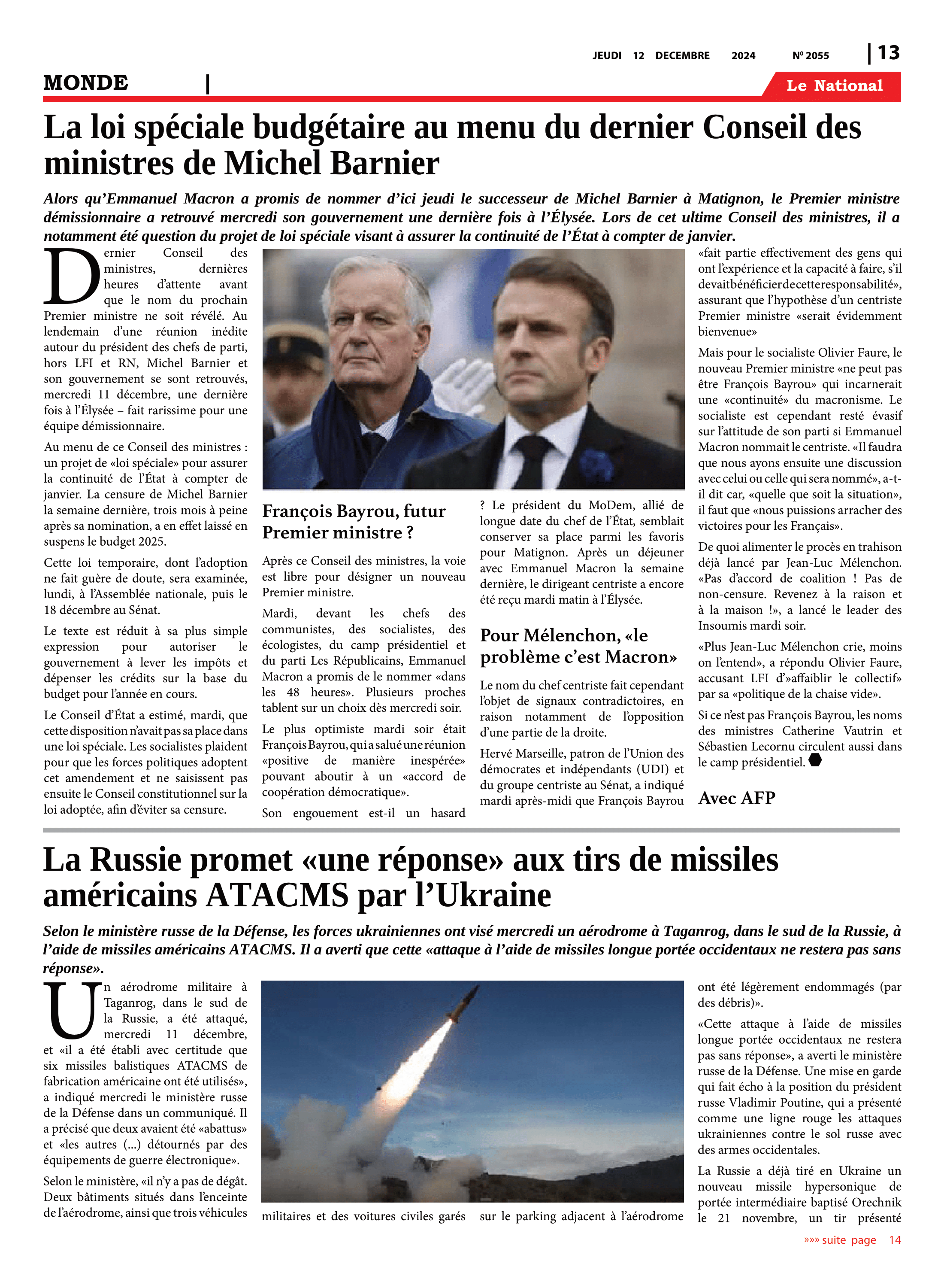 Page 13 de l'édition 2055