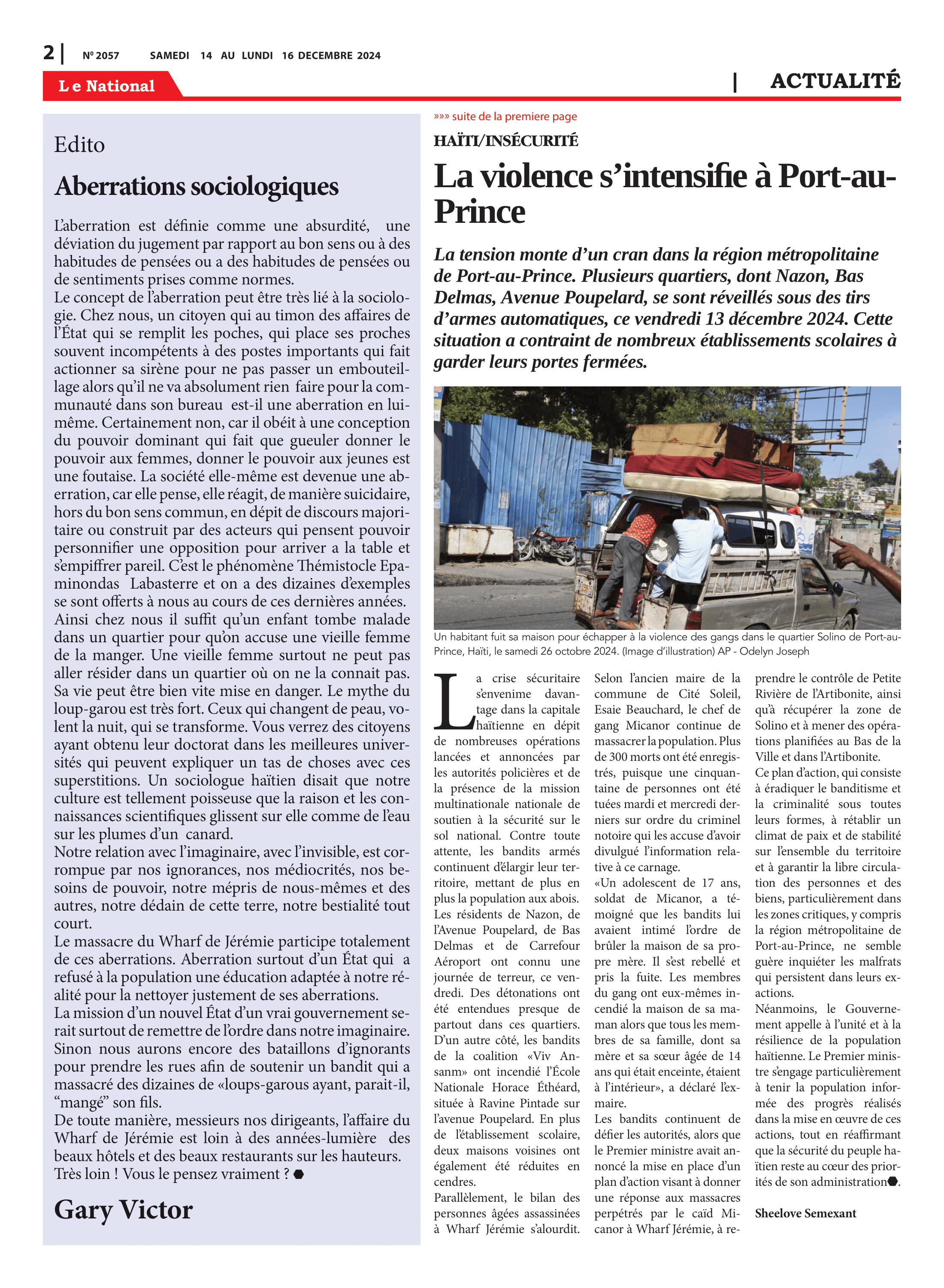 Page 2 de l'édition 2057