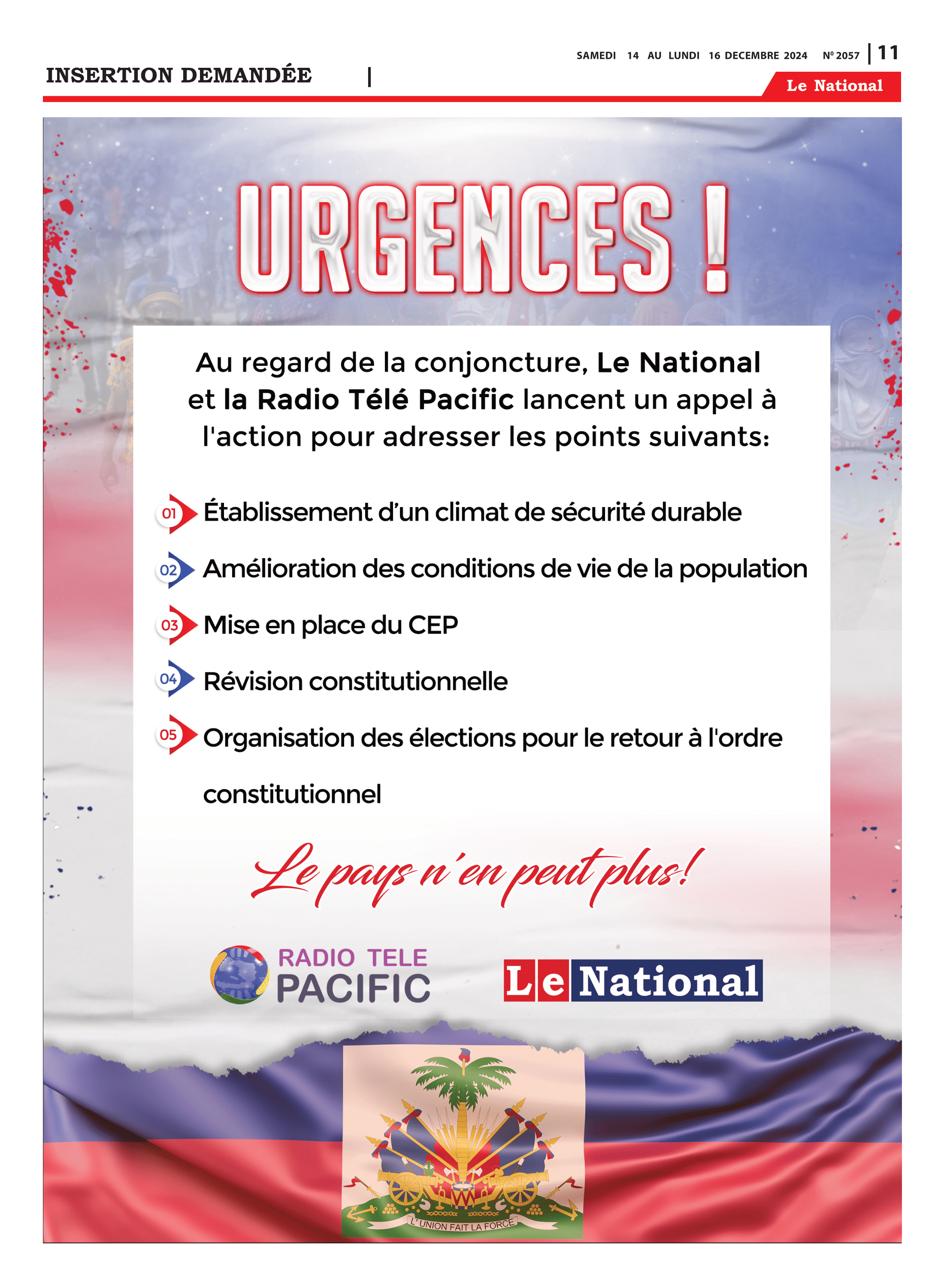 Page 11 de l'édition 2057