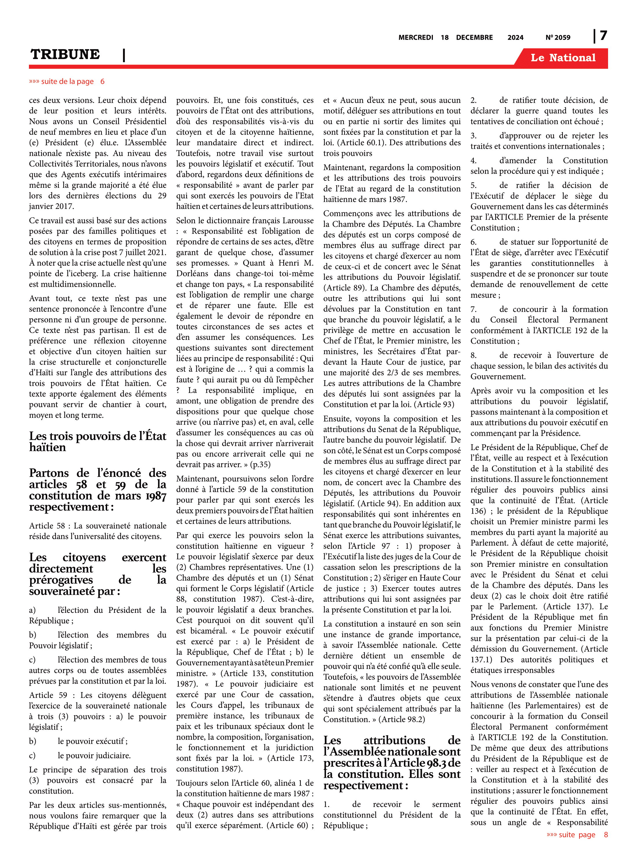 Page 7 de l'édition 2059