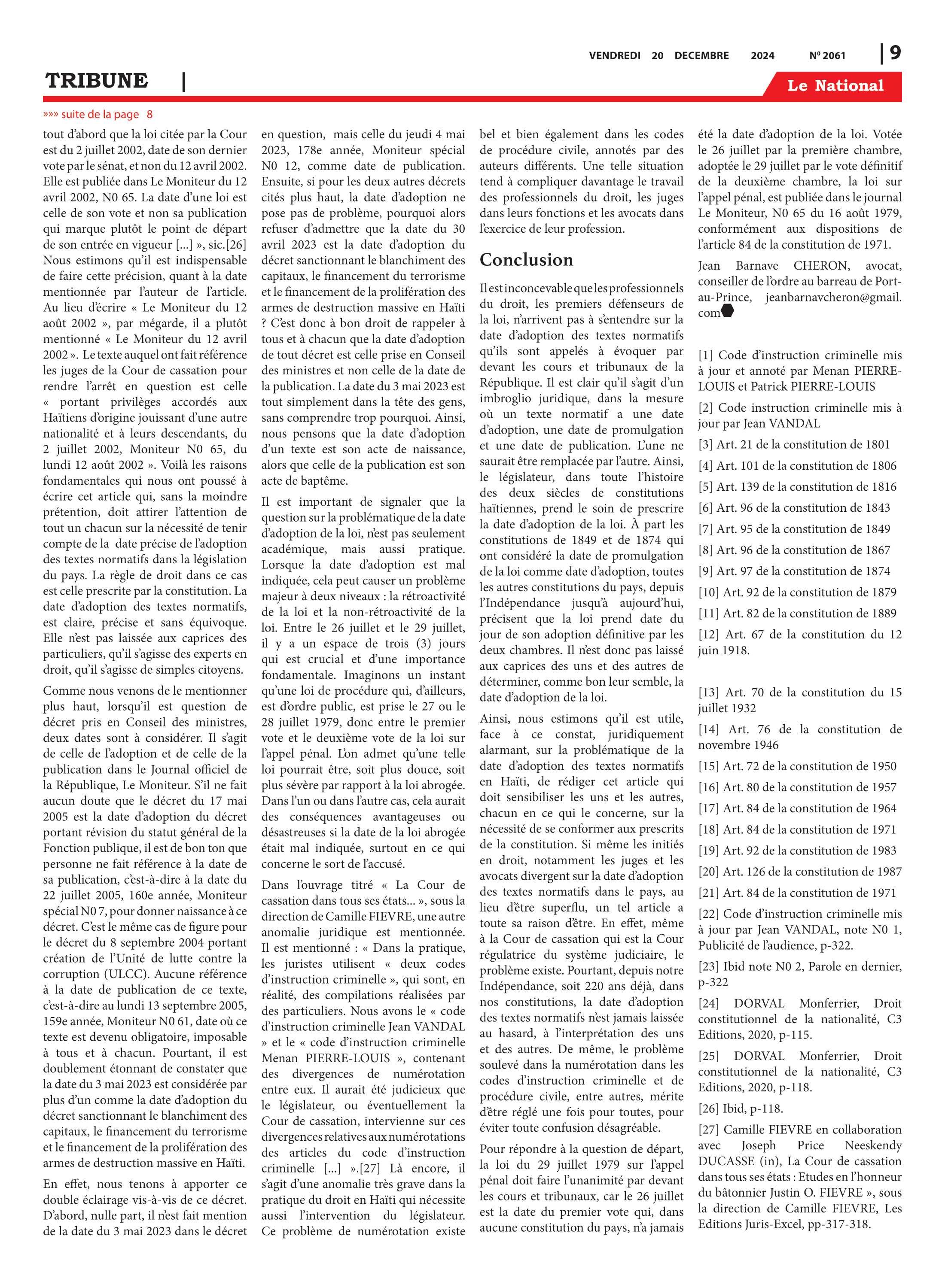 Page 9 de l'édition 2061