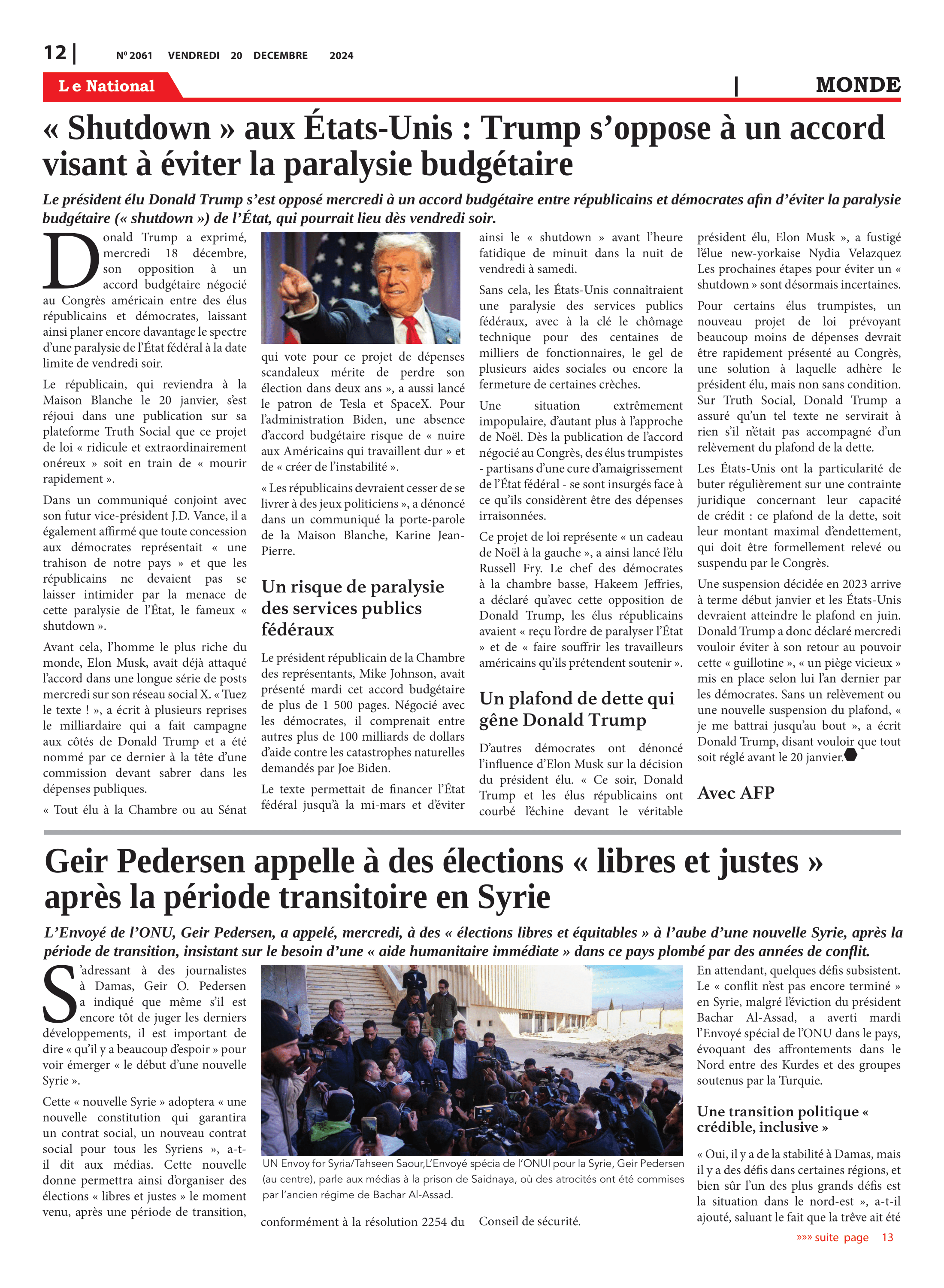 Page 12 de l'édition 2061