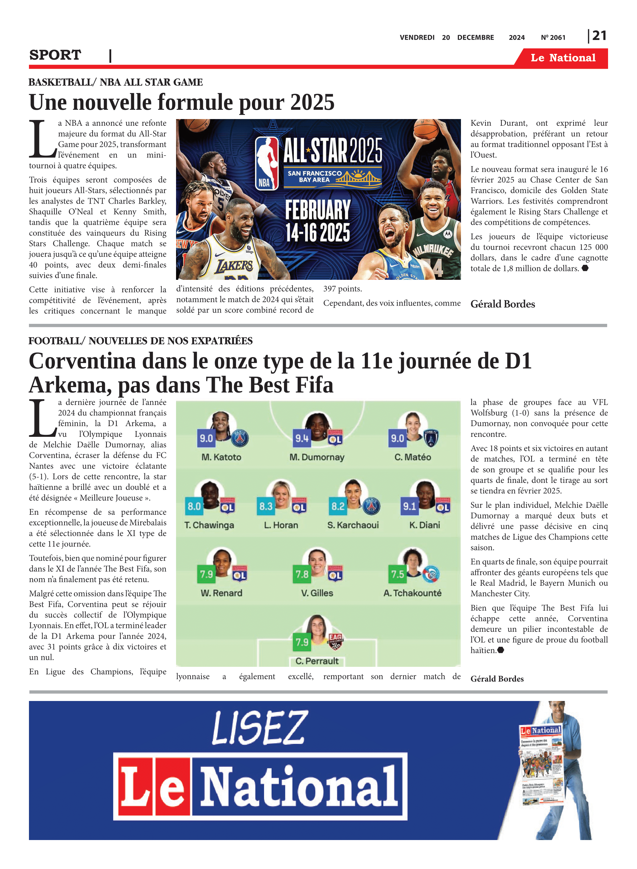 Page 21 de l'édition 2061