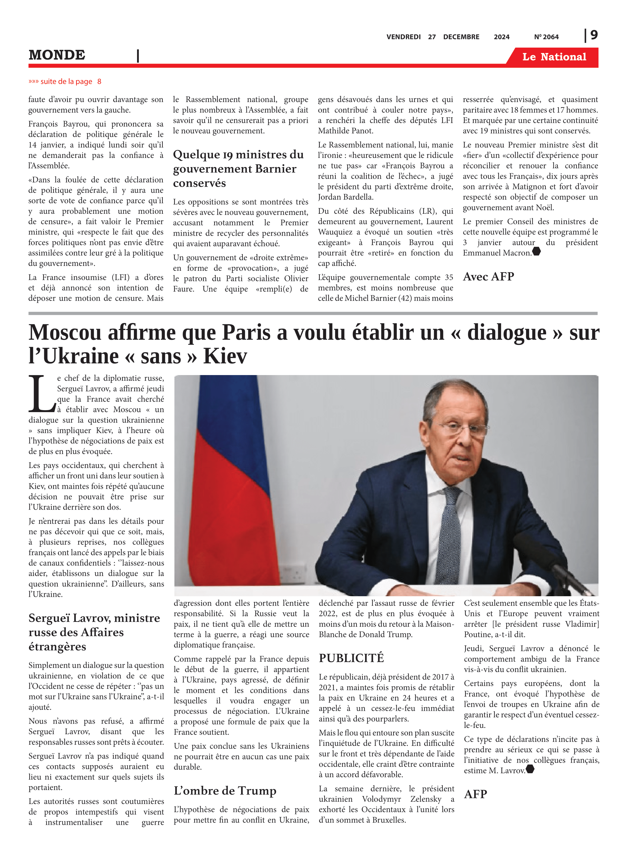 Page 9 de l'édition 2064