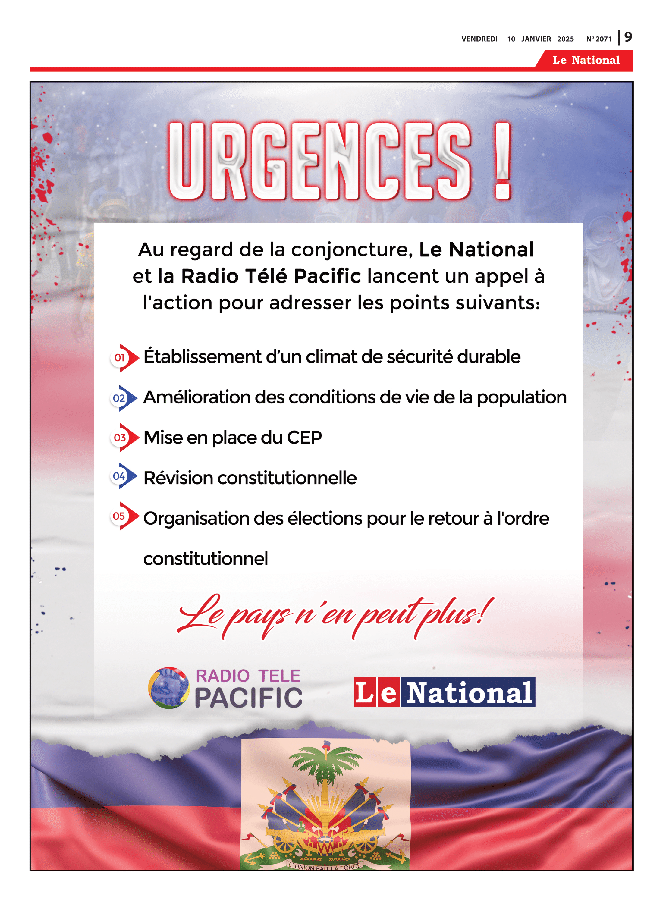 Page 9 de l'édition 2071